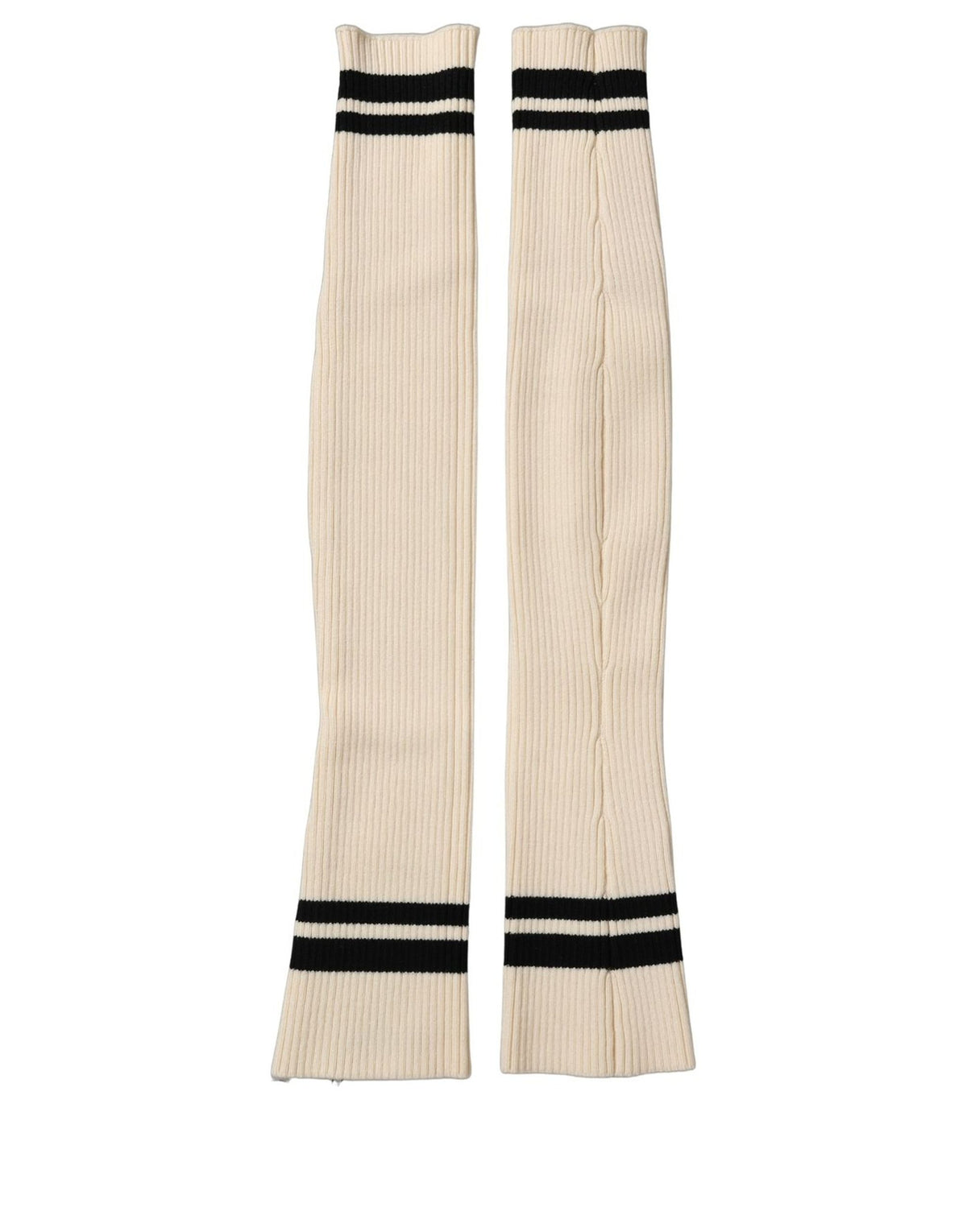 Dolce & Gabbana Cream Wool Thigh High Leg Warmer Accessory Women's Socks