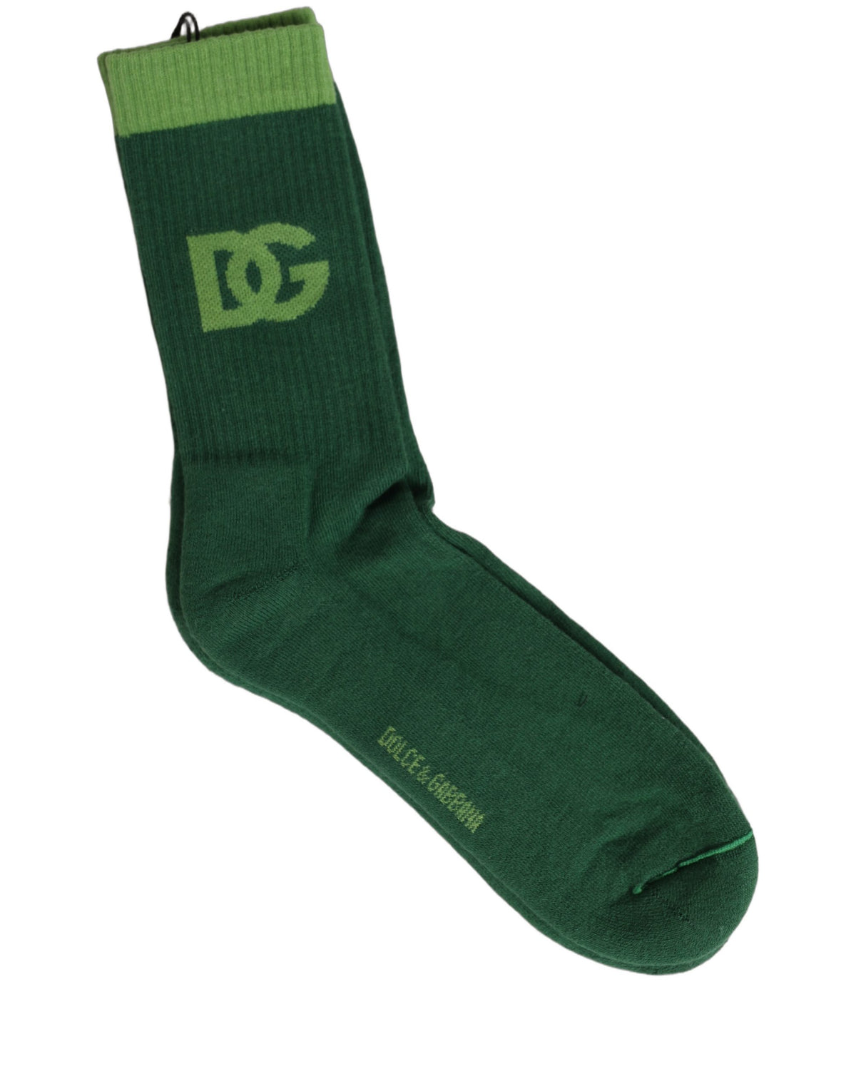 Dolce & Gabbana Green DG Logo Nylon Mid Calf Accessory Women's Socks