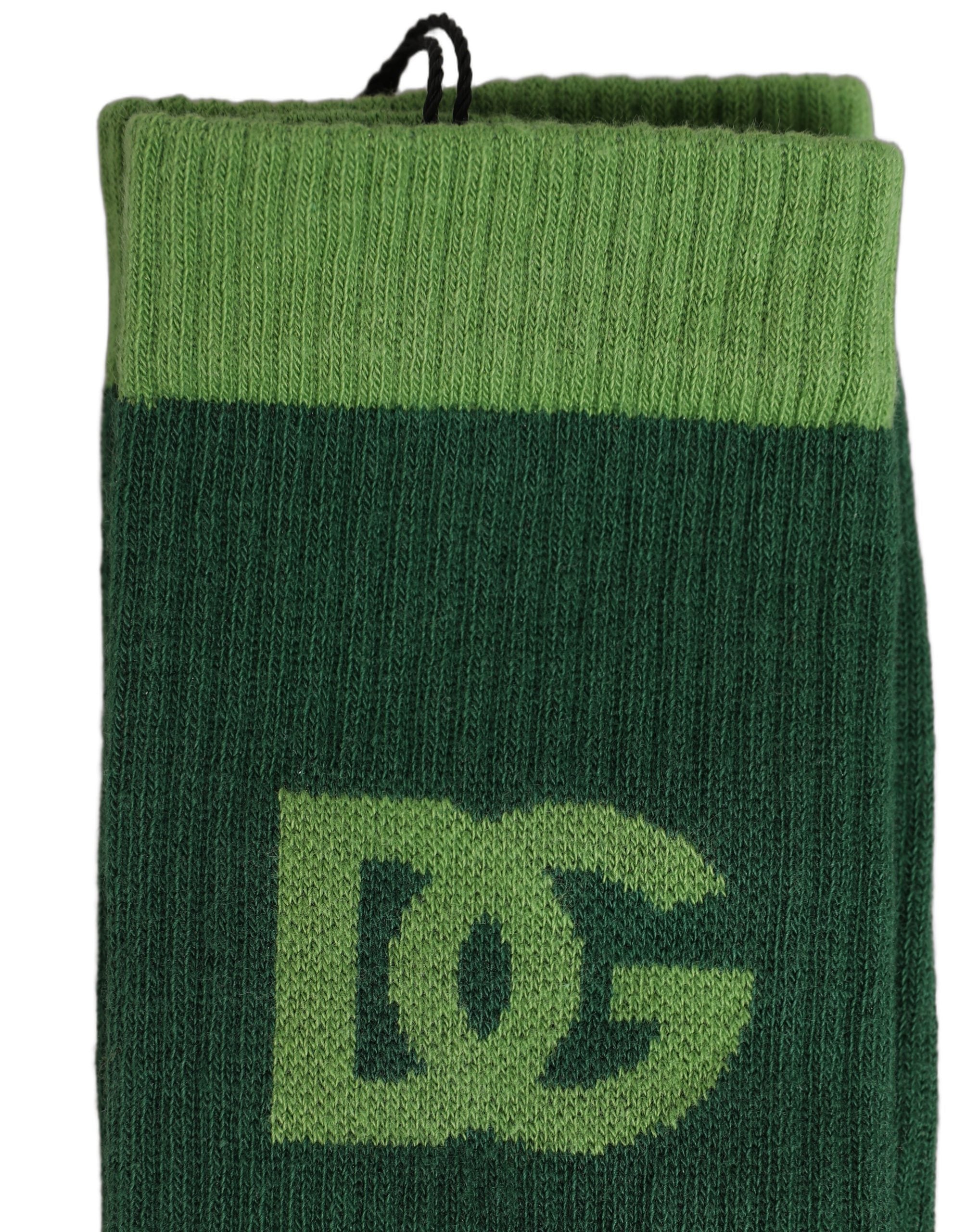 Dolce & Gabbana Green DG Logo Nylon Mid Calf Accessory Women's Socks