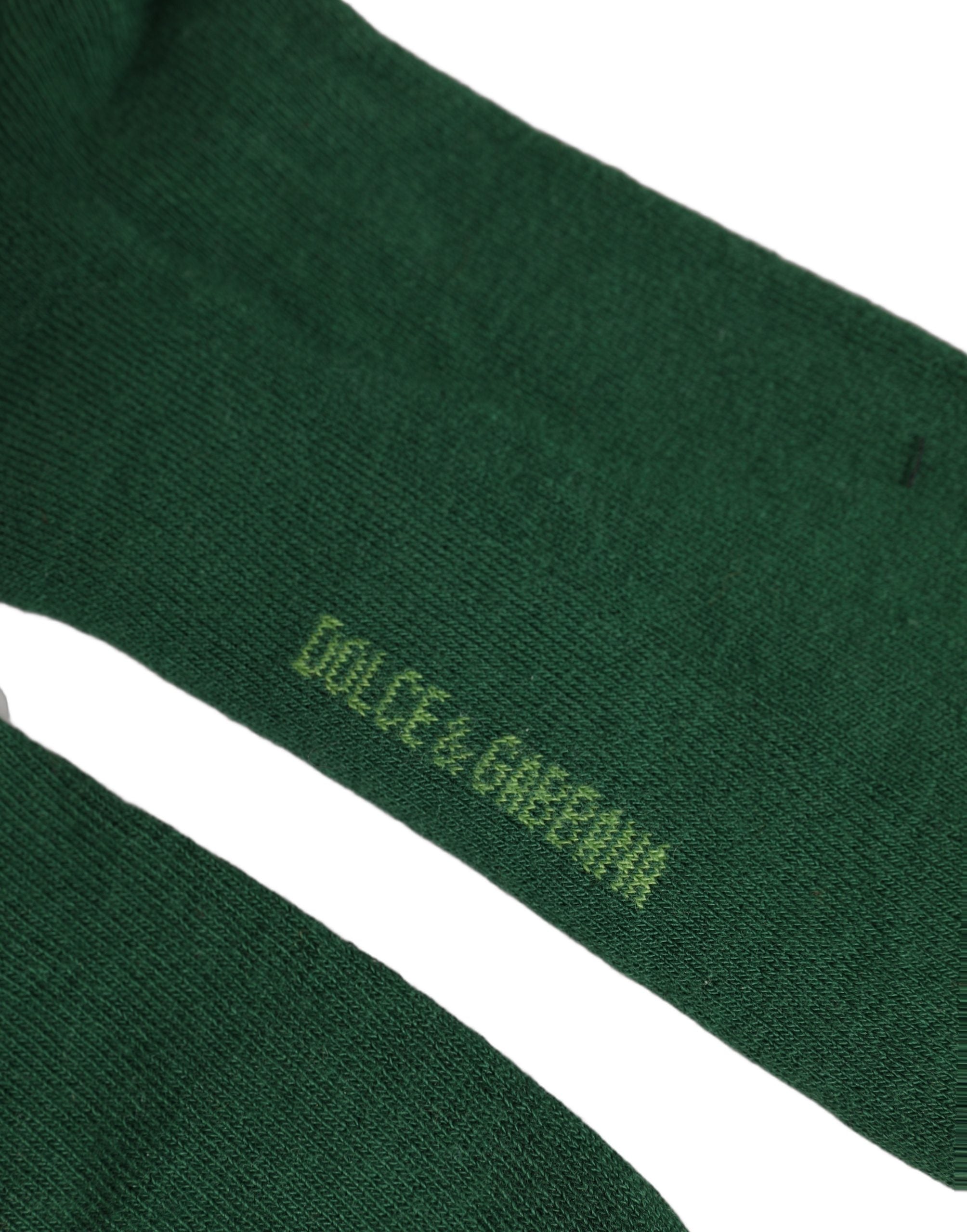 Dolce & Gabbana Green DG Logo Nylon Mid Calf Accessory Women's Socks