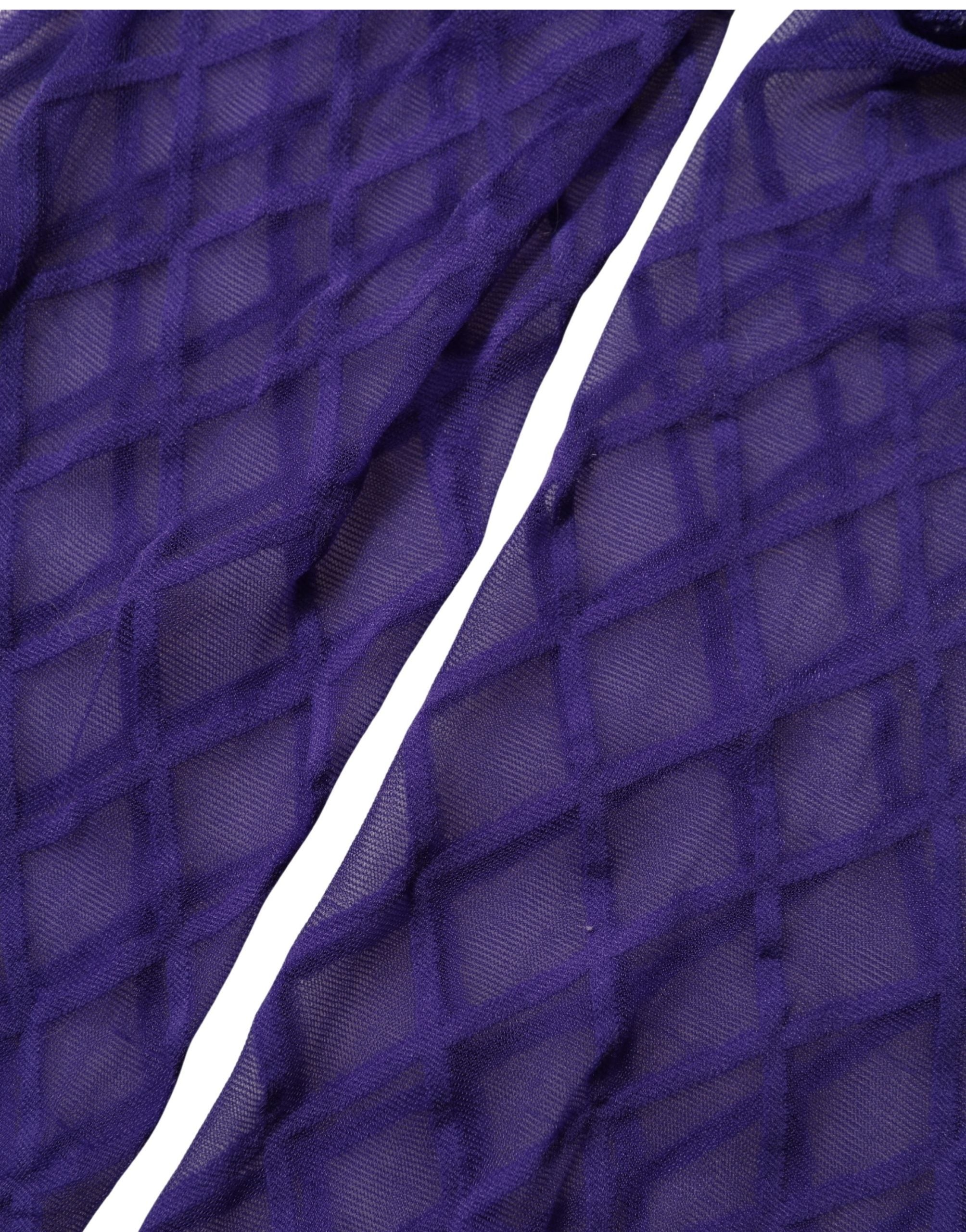 Dolce & Gabbana Purple Nylon Fishnet Pantyhose Stockings Women's Socks