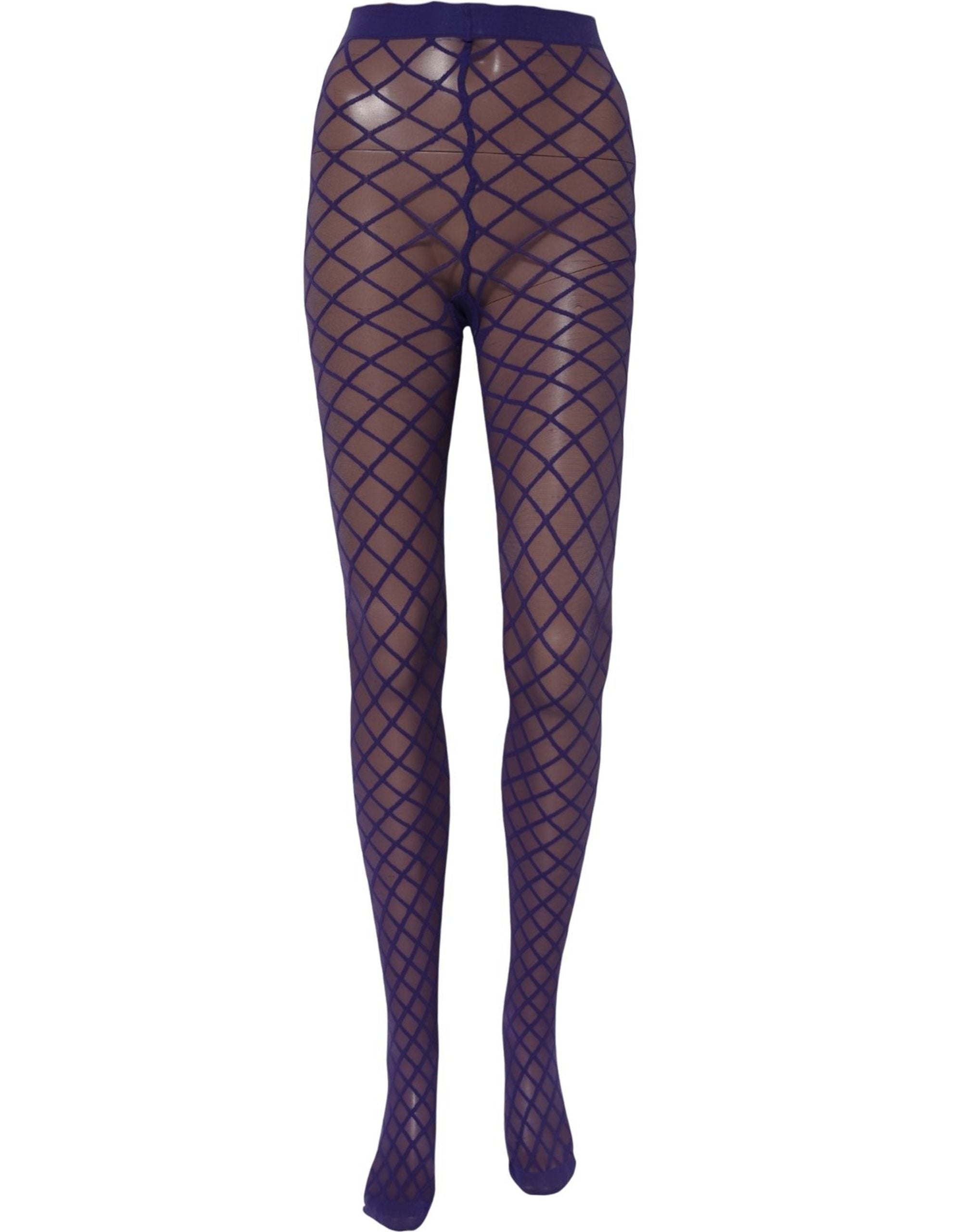 Dolce & Gabbana Purple Nylon Fishnet Pantyhose Stockings Women's Socks