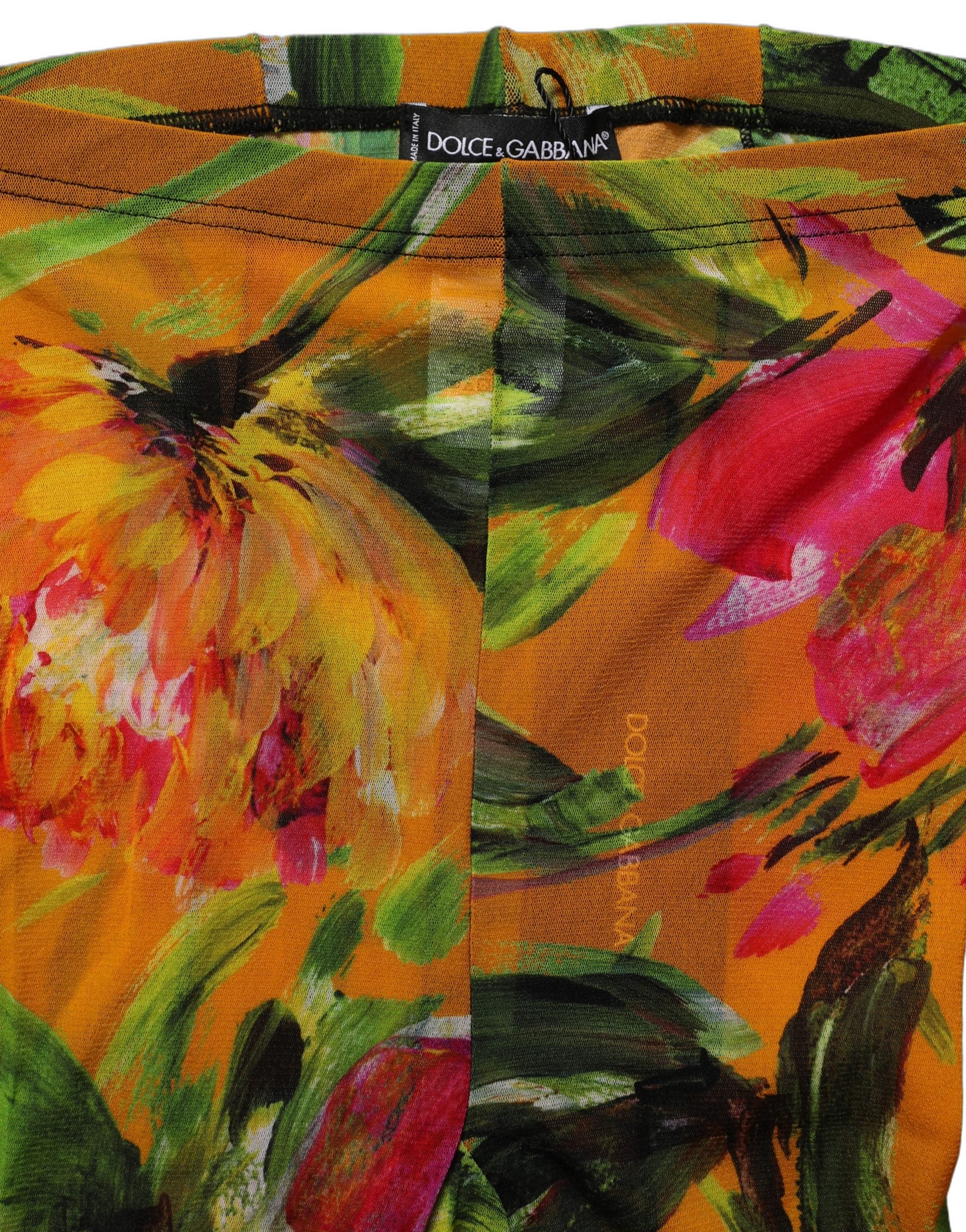 Dolce & Gabbana Floral Nylon Tights Stockings Multicolor Women's Socks