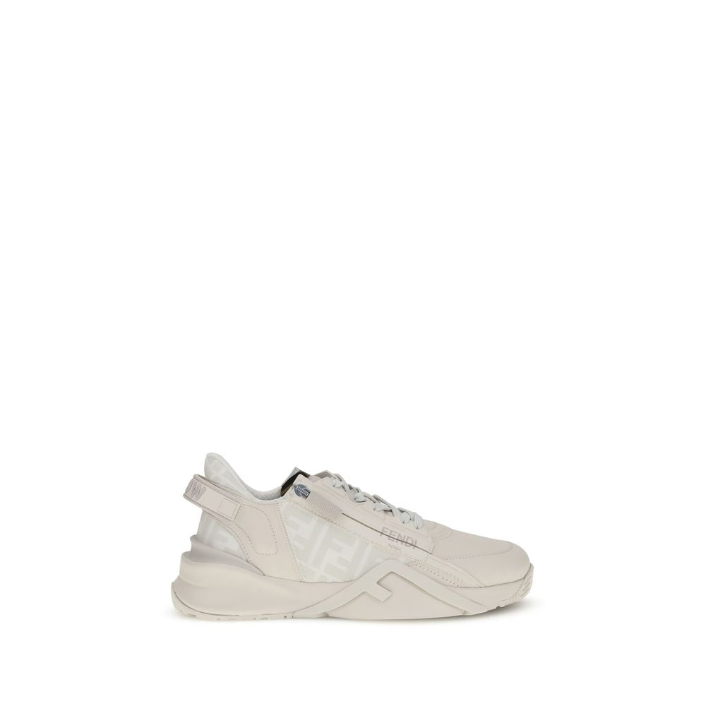 Fendi White Calf Leather Bos Taurus Athletic Women's Sneakers