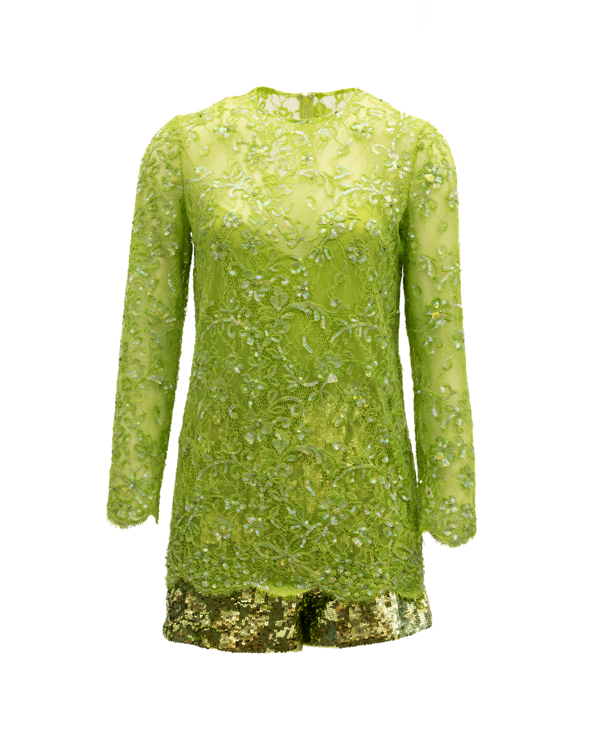 Valentino Garavani Women Green Sequin Women's Jumpsuit