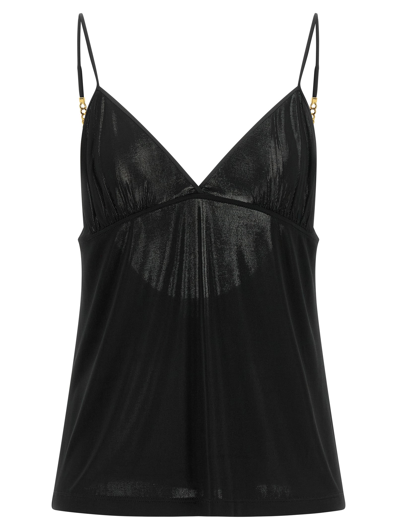 Saint Laurent Black Viscose Tank Women's Tops