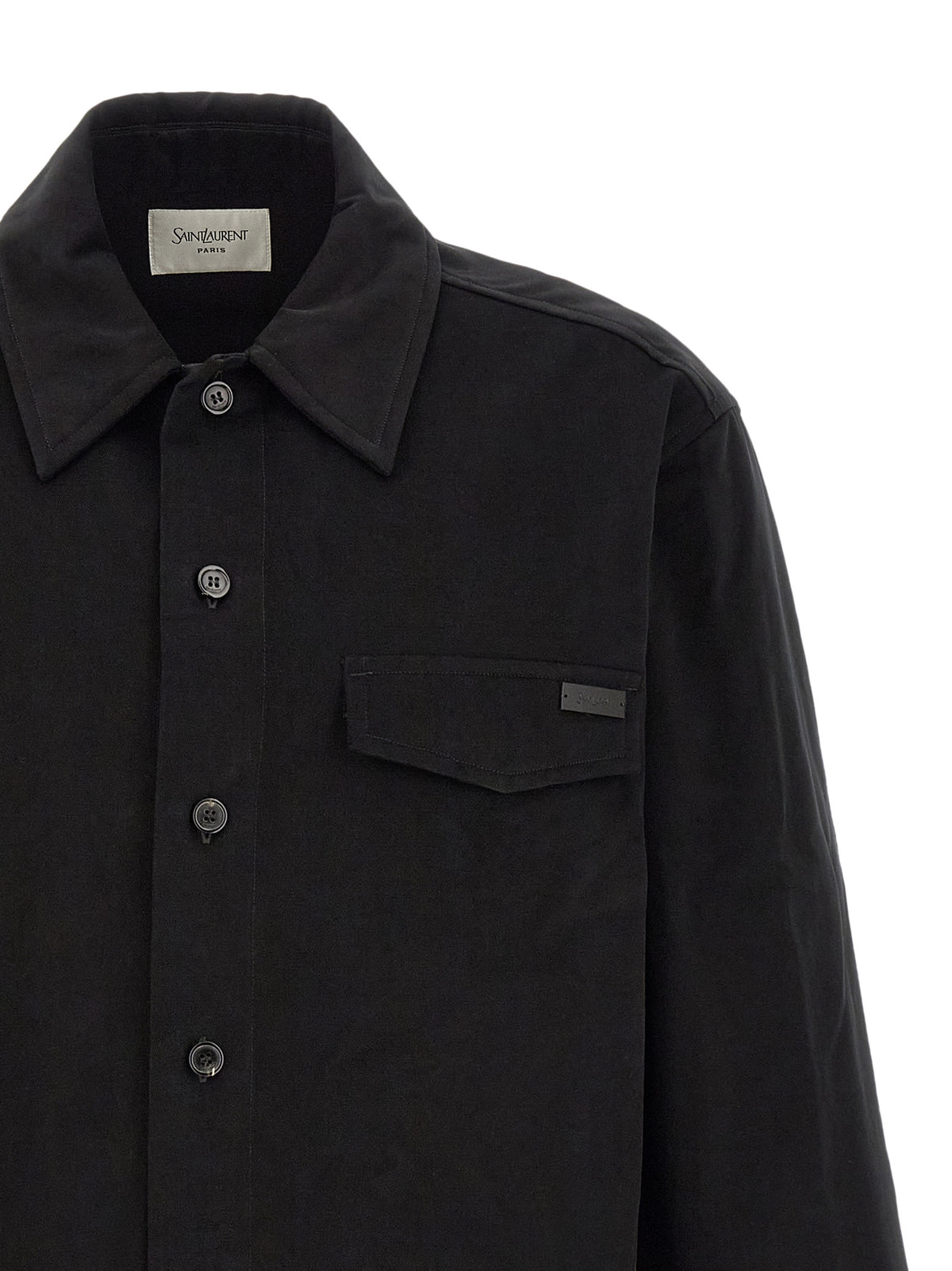Saint Laurent Black Cotton Men's Blouse