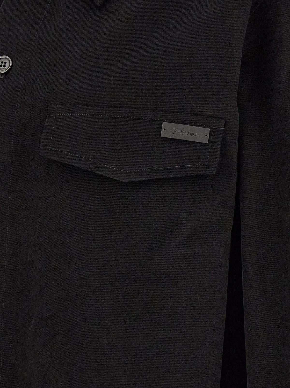Saint Laurent Black Cotton Men's Blouse
