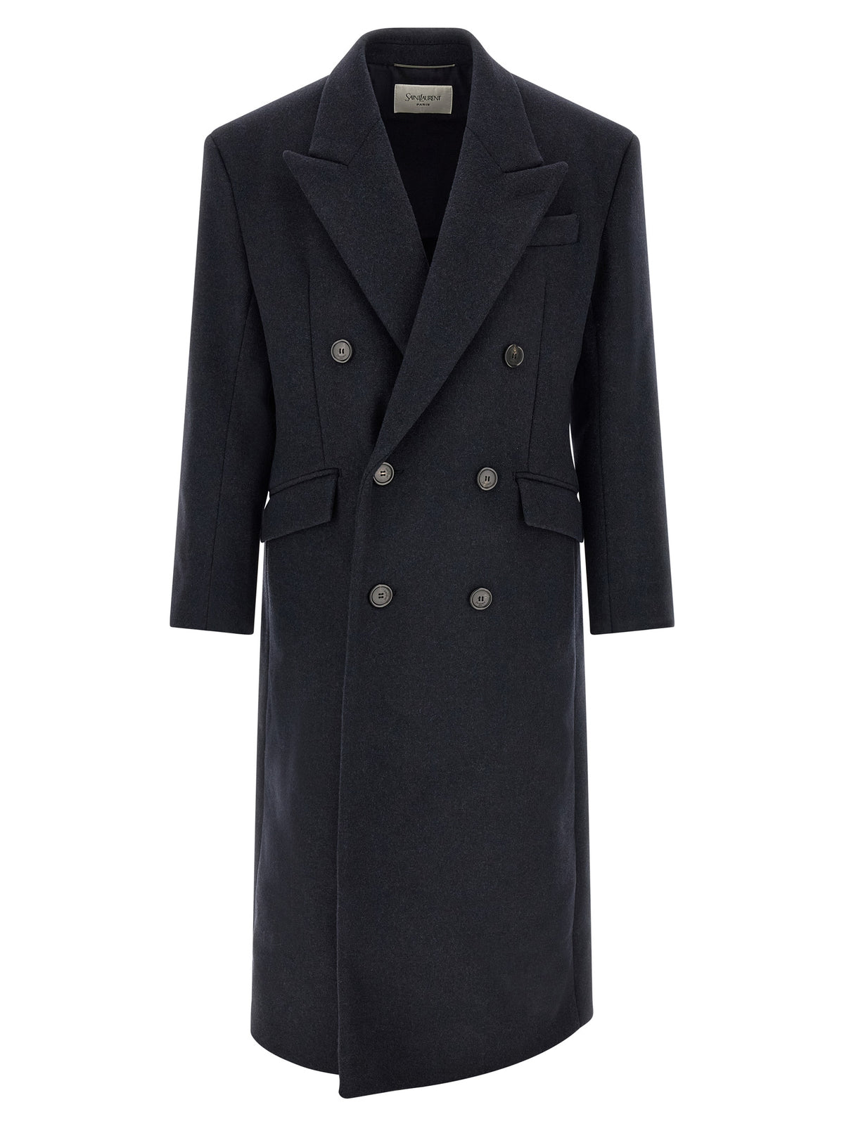 Saint Laurent Blue Wool Men's Coat