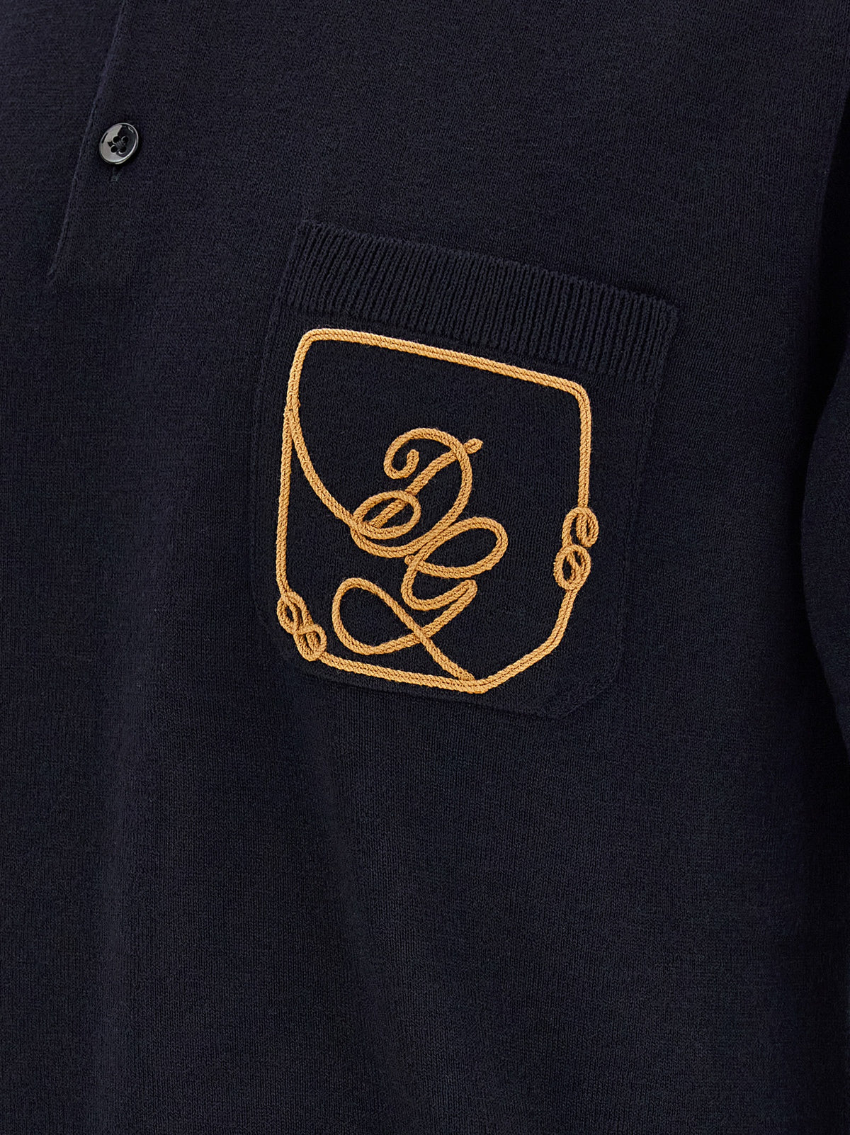 Dolce & Gabbana Blue Virgin Wool Polo Men's Shirt