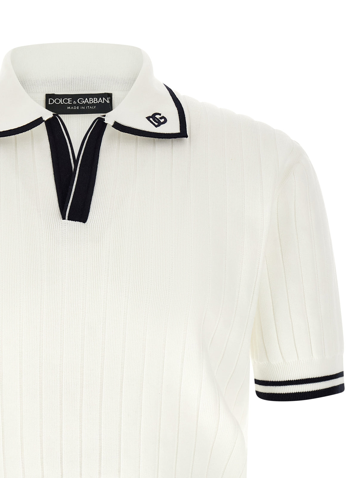 Dolce & Gabbana Bicolor Cotton Polo Men's Shirt