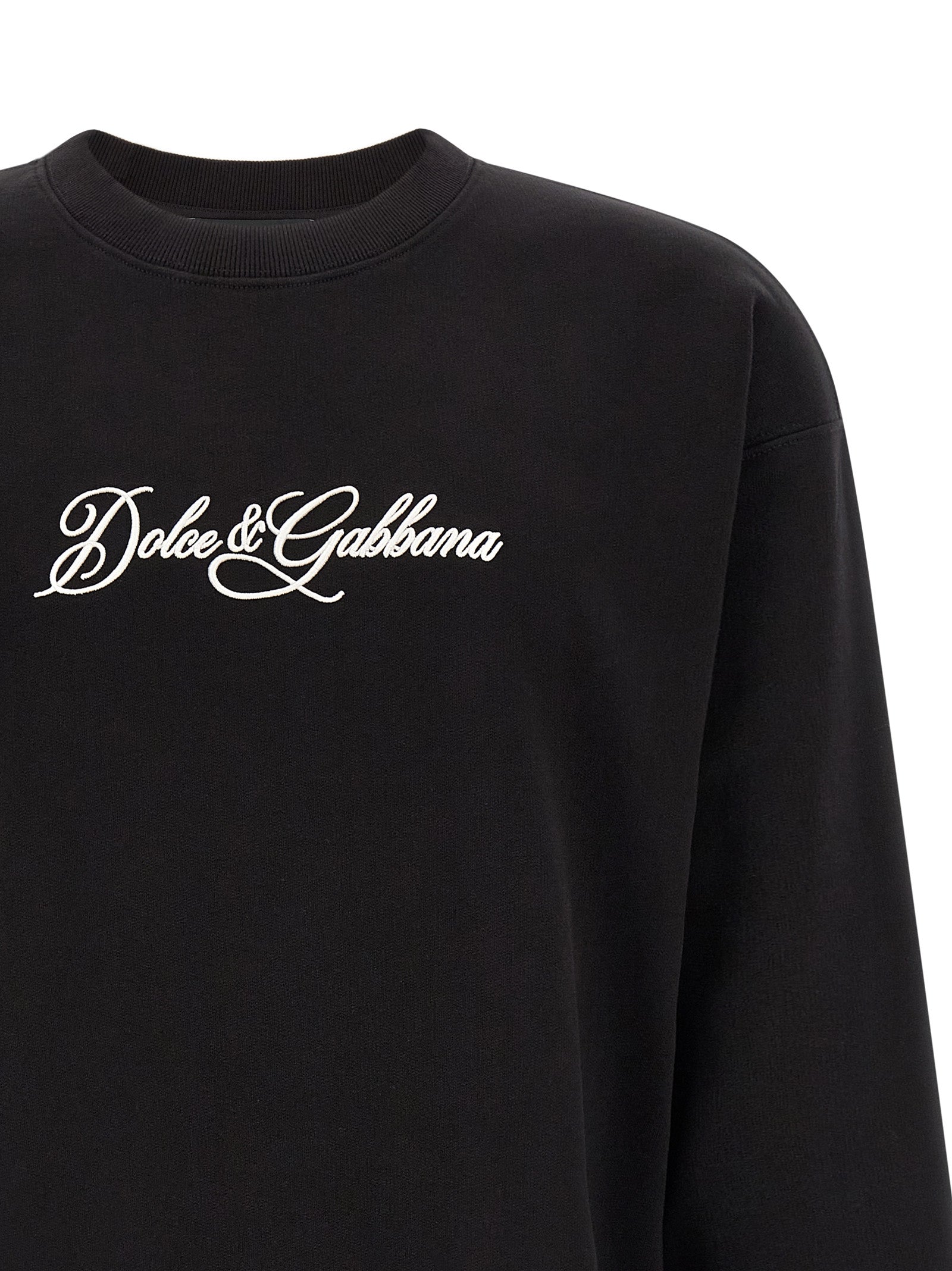 Dolce & Gabbana Black Cotton Men's Sweatshirt