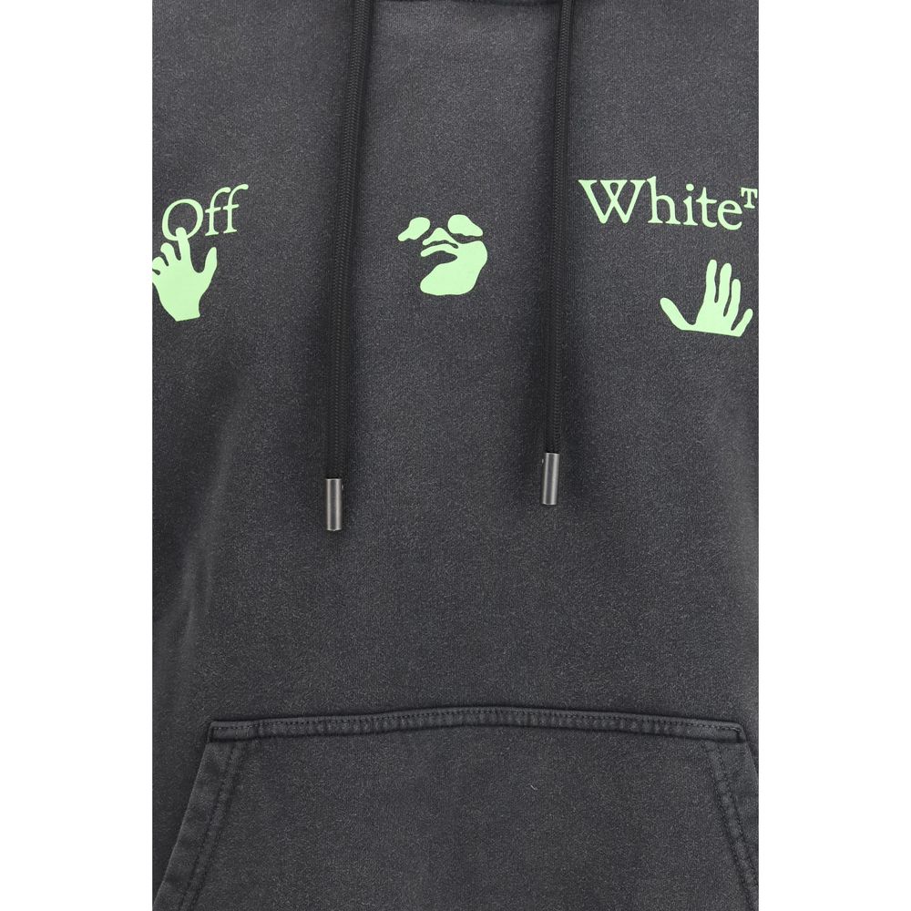 Off-White Gray Cotton Men's Sweatshirt