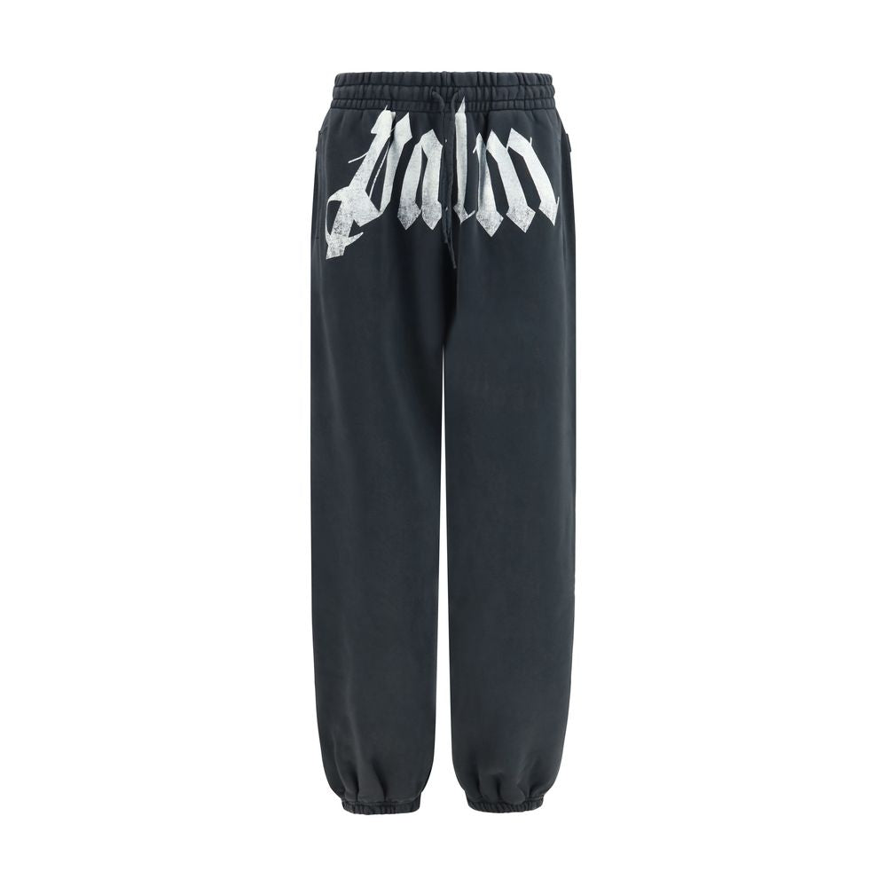 Palm Angels Gray Cotton Joggers (Workout Men's Pants)