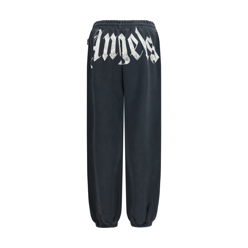 Palm Angels Gray Cotton Joggers (Workout Men's Pants)