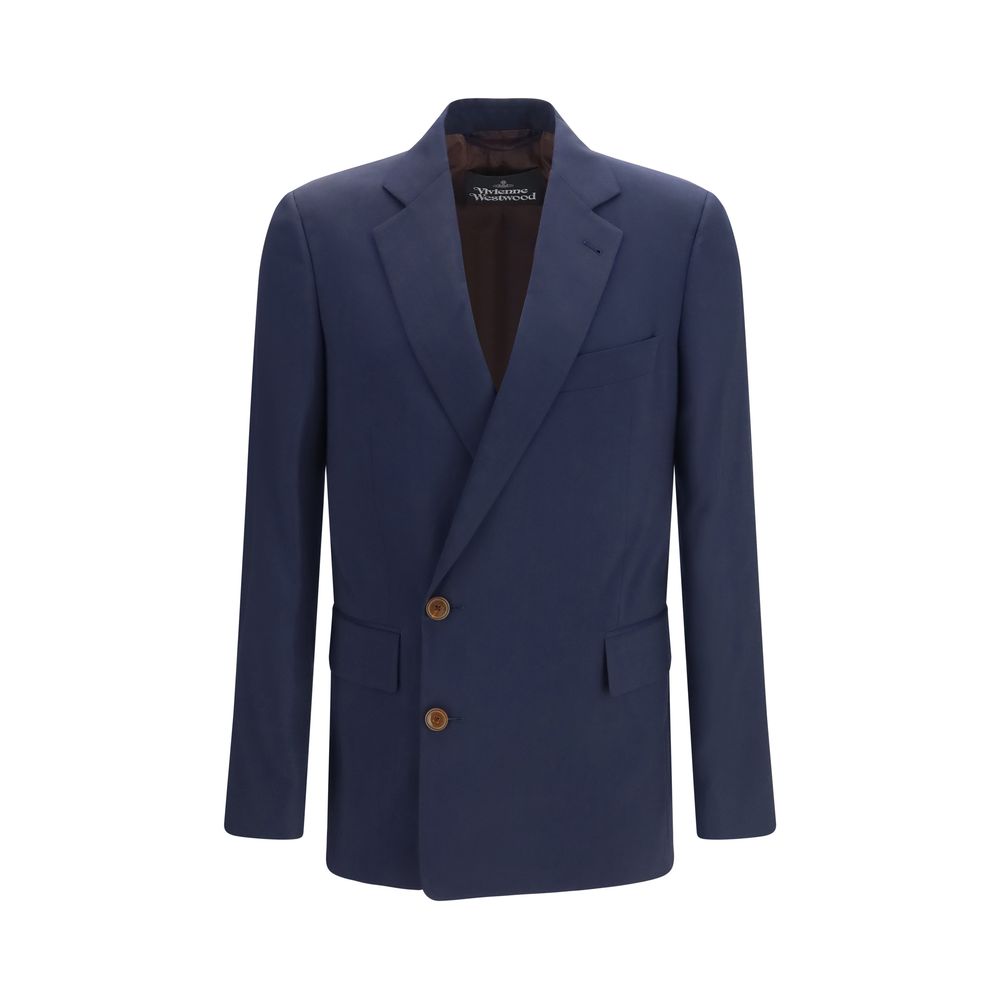 Vivienne Westwood Blue Wool Oves Aries Full-Length Men's Jacket