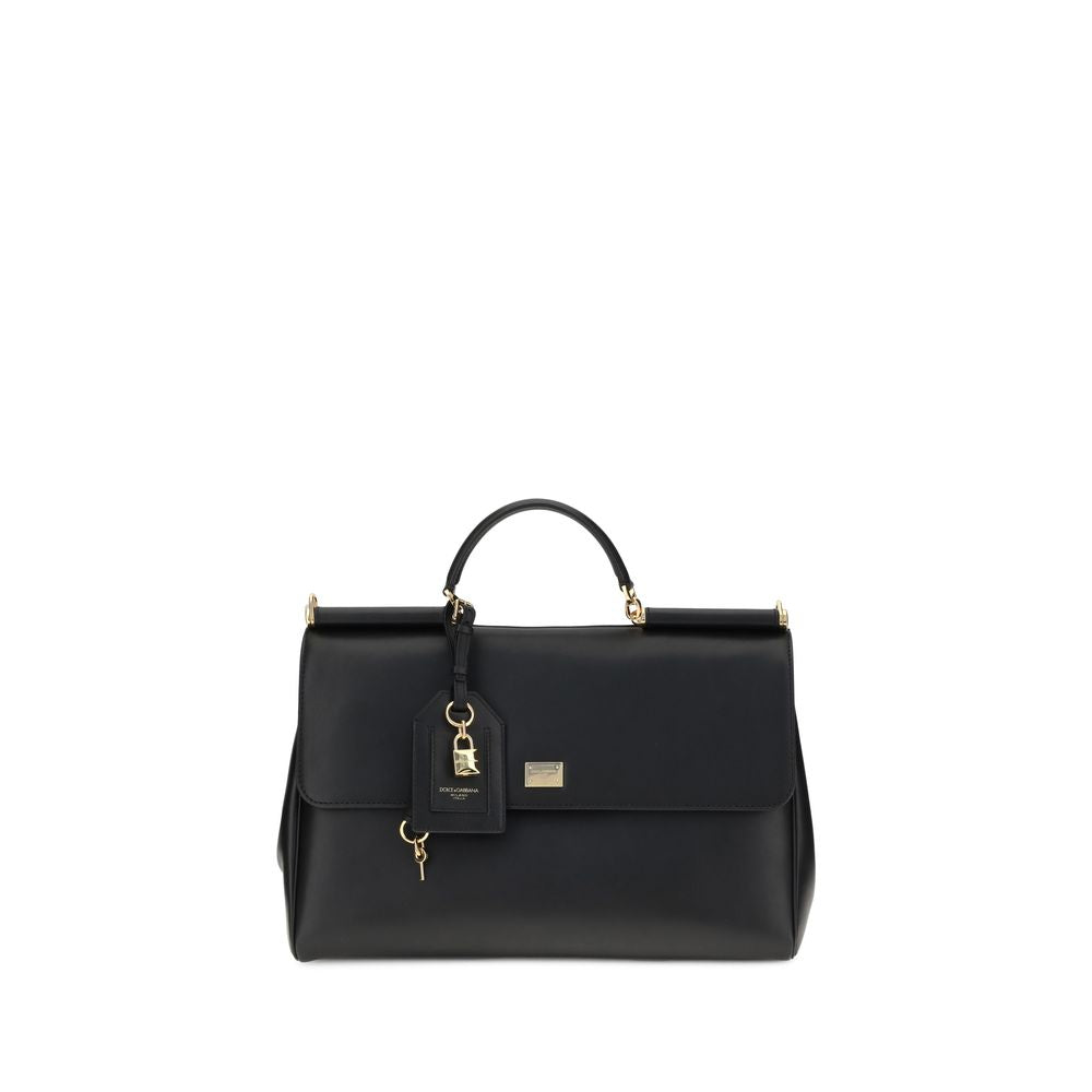 Dolce & Gabbana Black Calf Leather Bos Taurus Shoulder Women's Bag