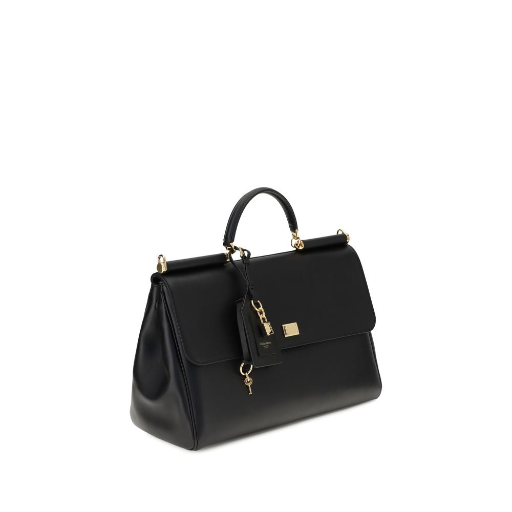 Dolce & Gabbana Black Calf Leather Bos Taurus Shoulder Women's Bag