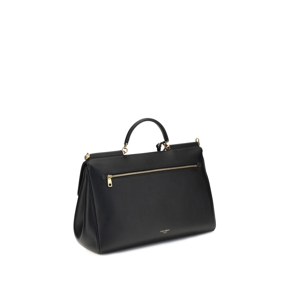 Dolce & Gabbana Black Calf Leather Bos Taurus Shoulder Women's Bag