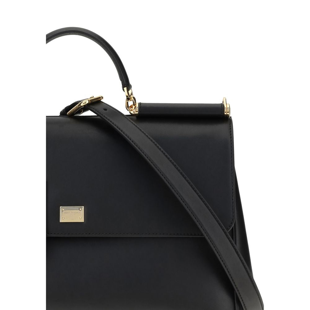 Dolce & Gabbana Black Calf Leather Bos Taurus Shoulder Women's Bag