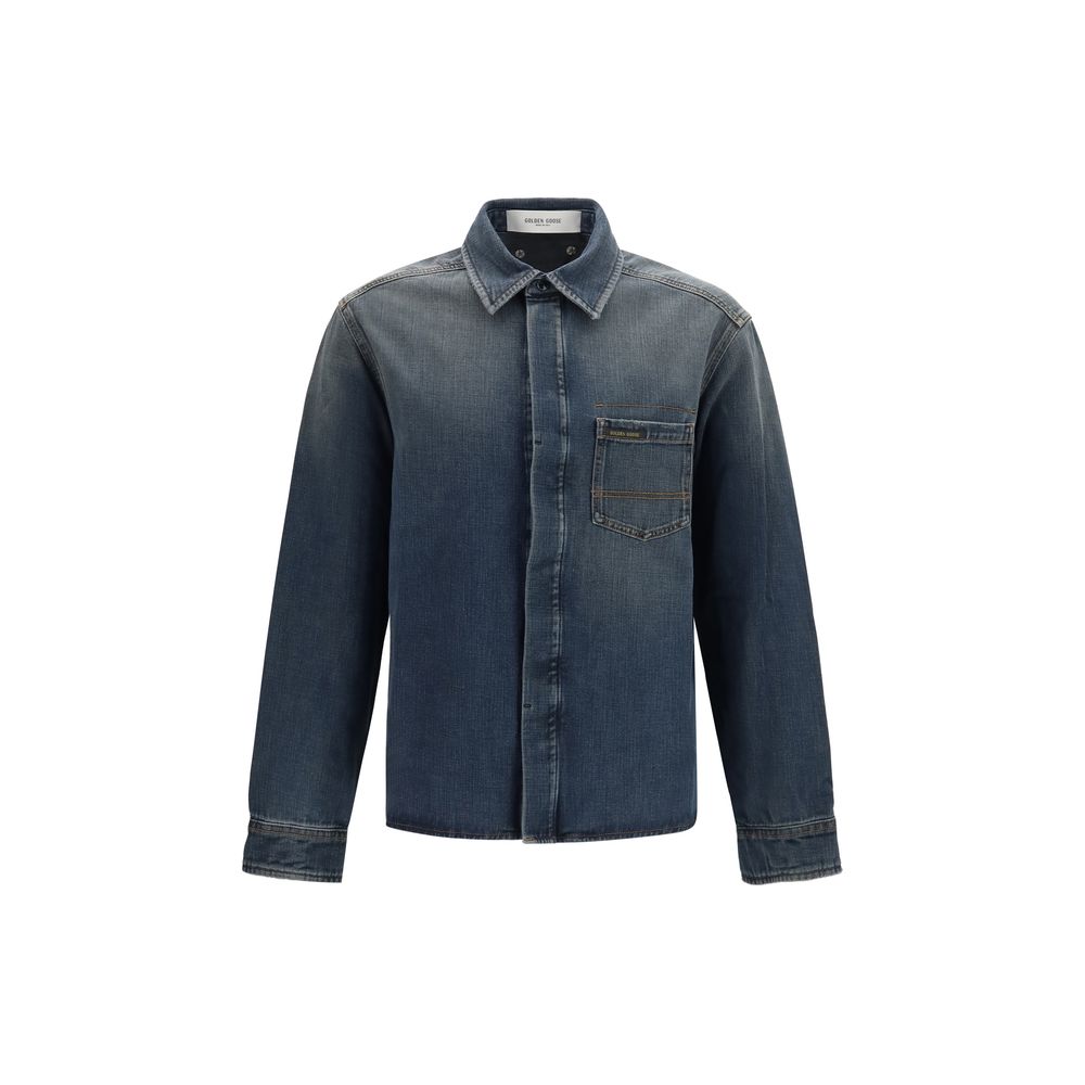 Golden Goose Blue Denim Men's Shirt