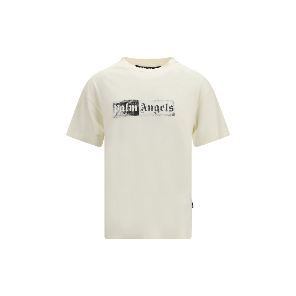 Palm Angels Beige Cotton Men's T-Shirt