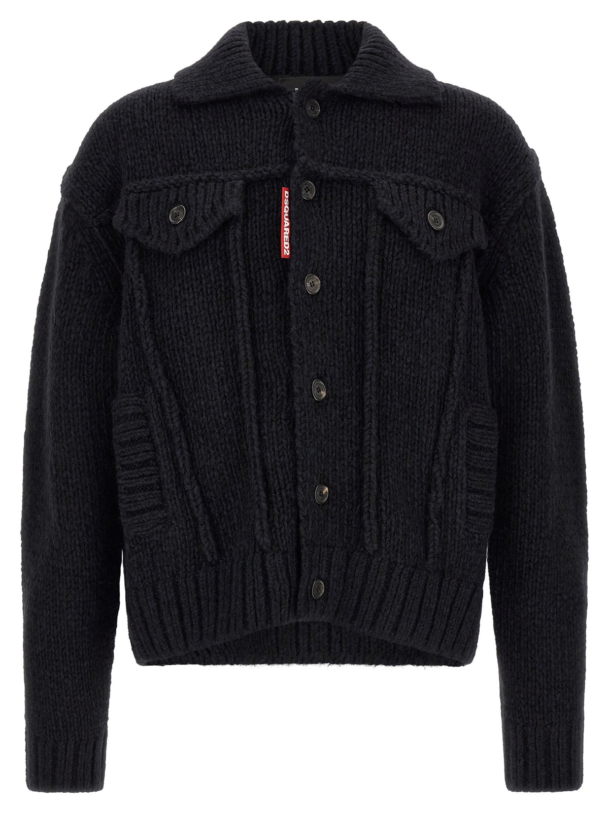 Dsquared² Blue Marabou Men's Cardigan