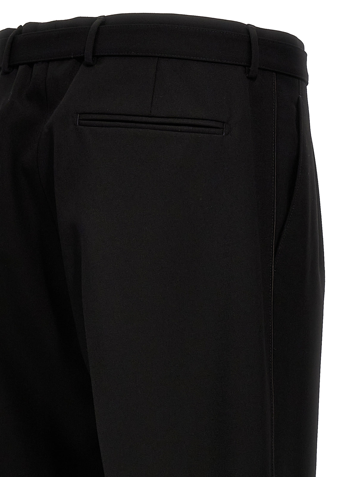 Prada Black Virgin Wool Dress Men's Pants