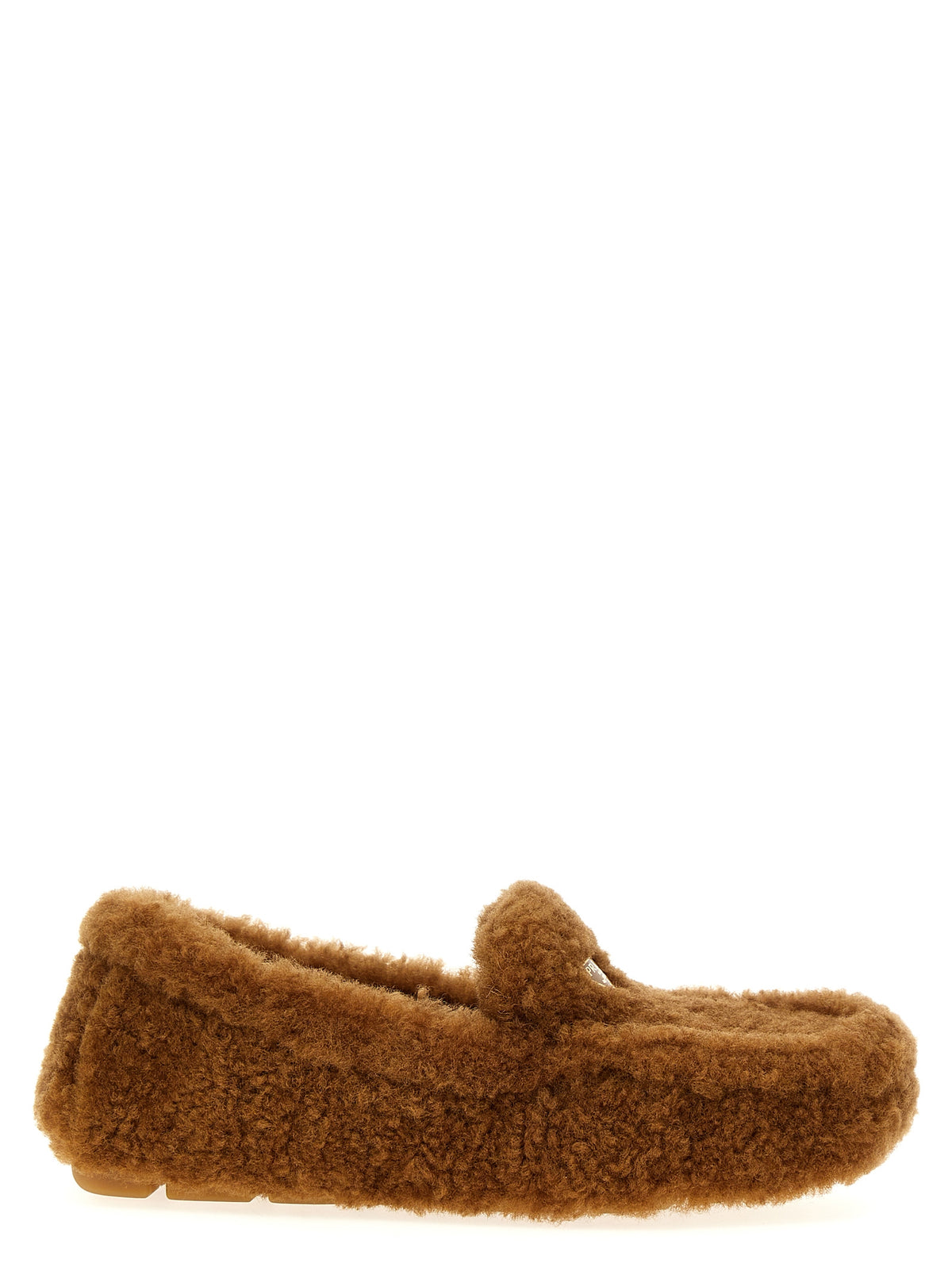 Prada Brown Lamb Leather Slip-On Women's Loafers