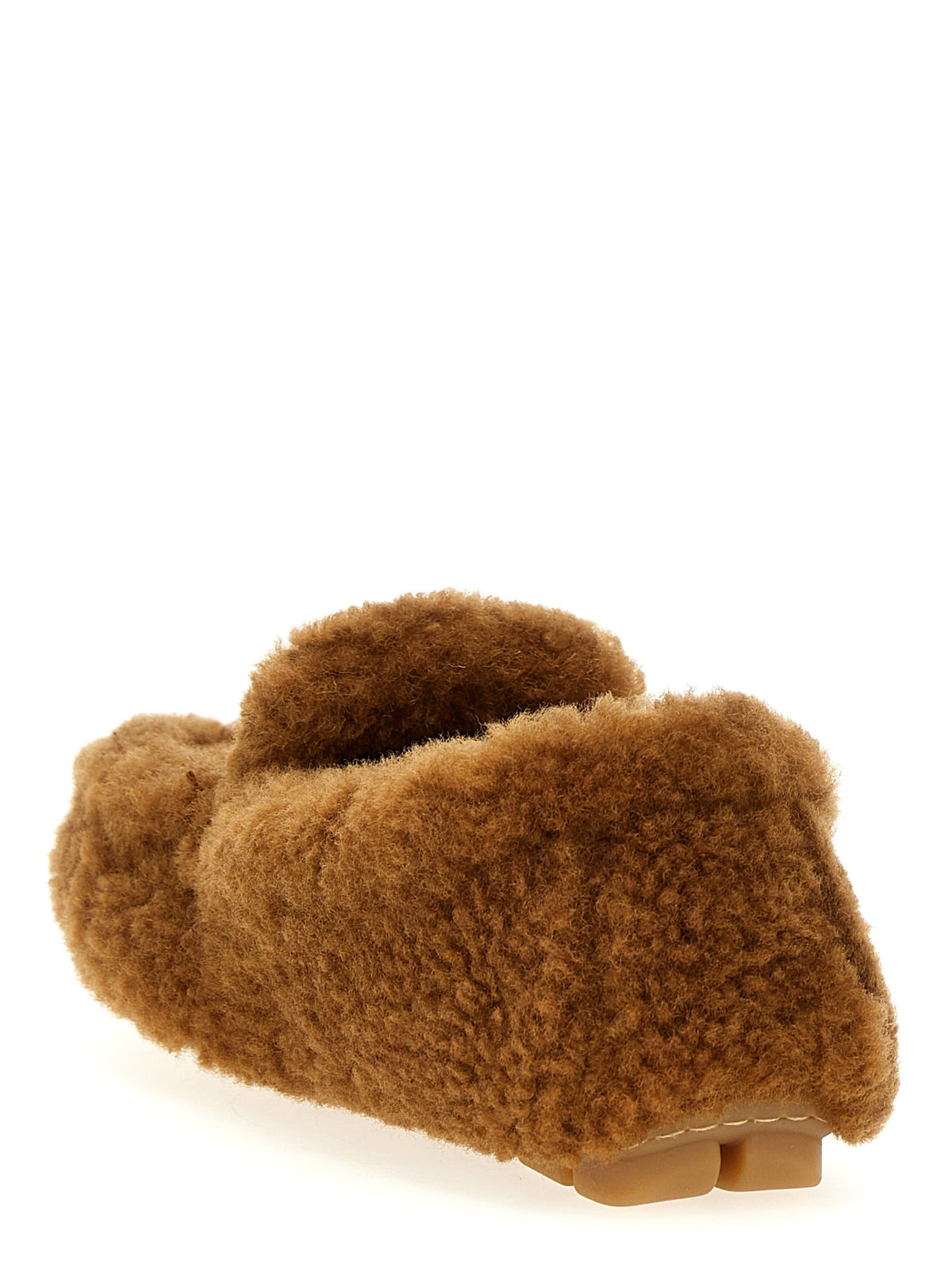 Prada Brown Lamb Leather Slip-On Women's Loafers