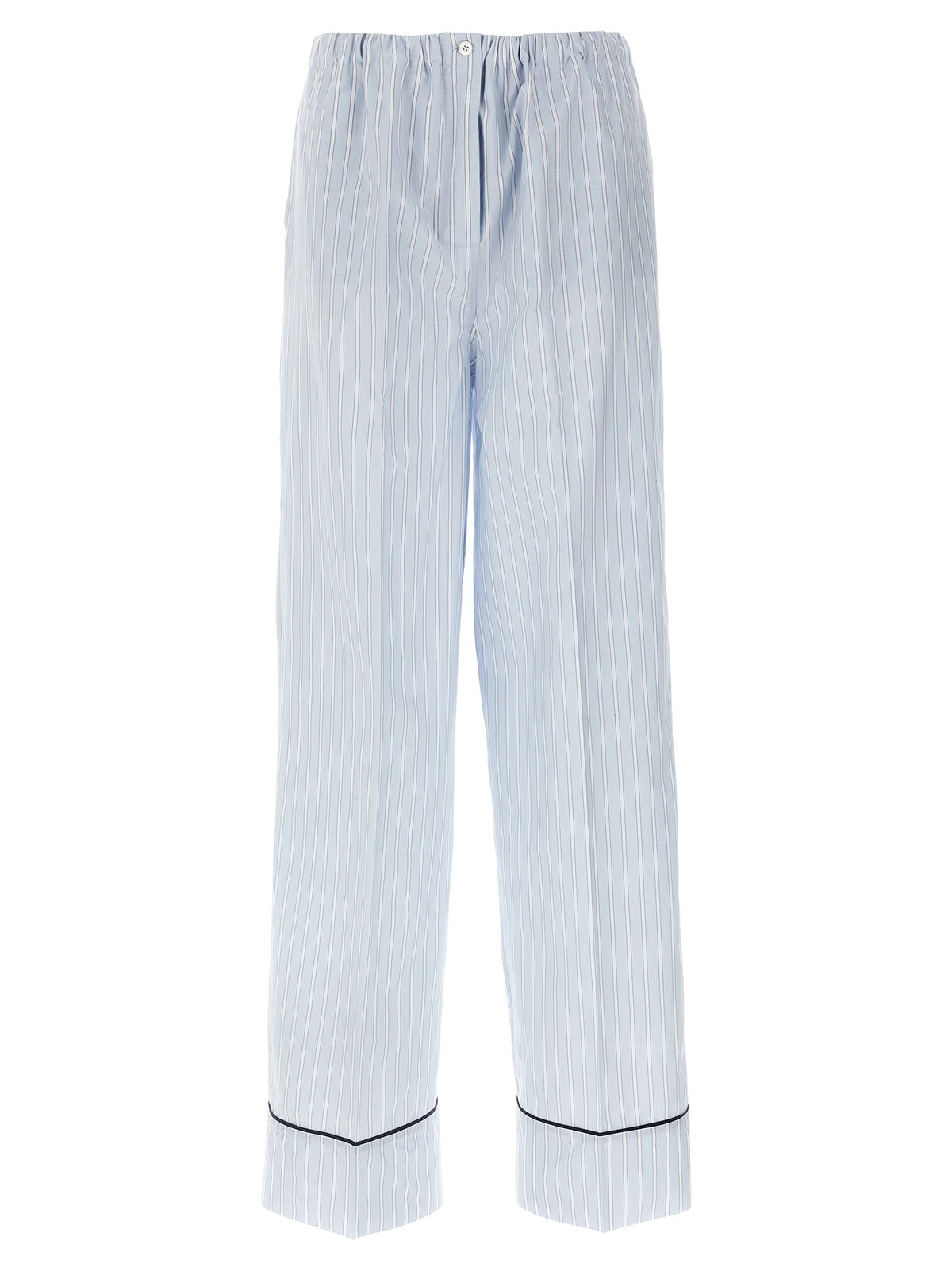Prada Blue Cotton Casual Women's Pants
