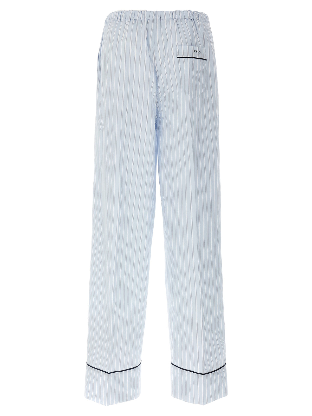 Prada Blue Cotton Casual Women's Pants