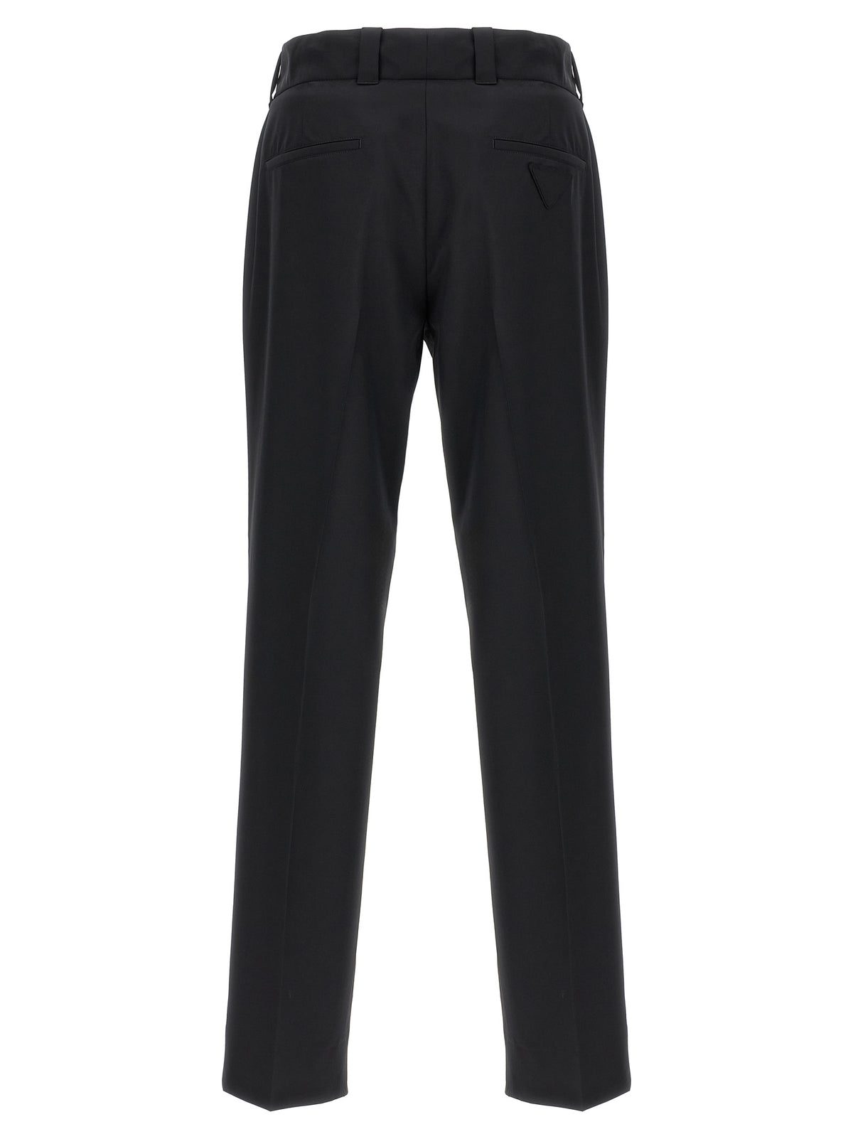 Prada Black Virgin Wool Casual Men's Pants