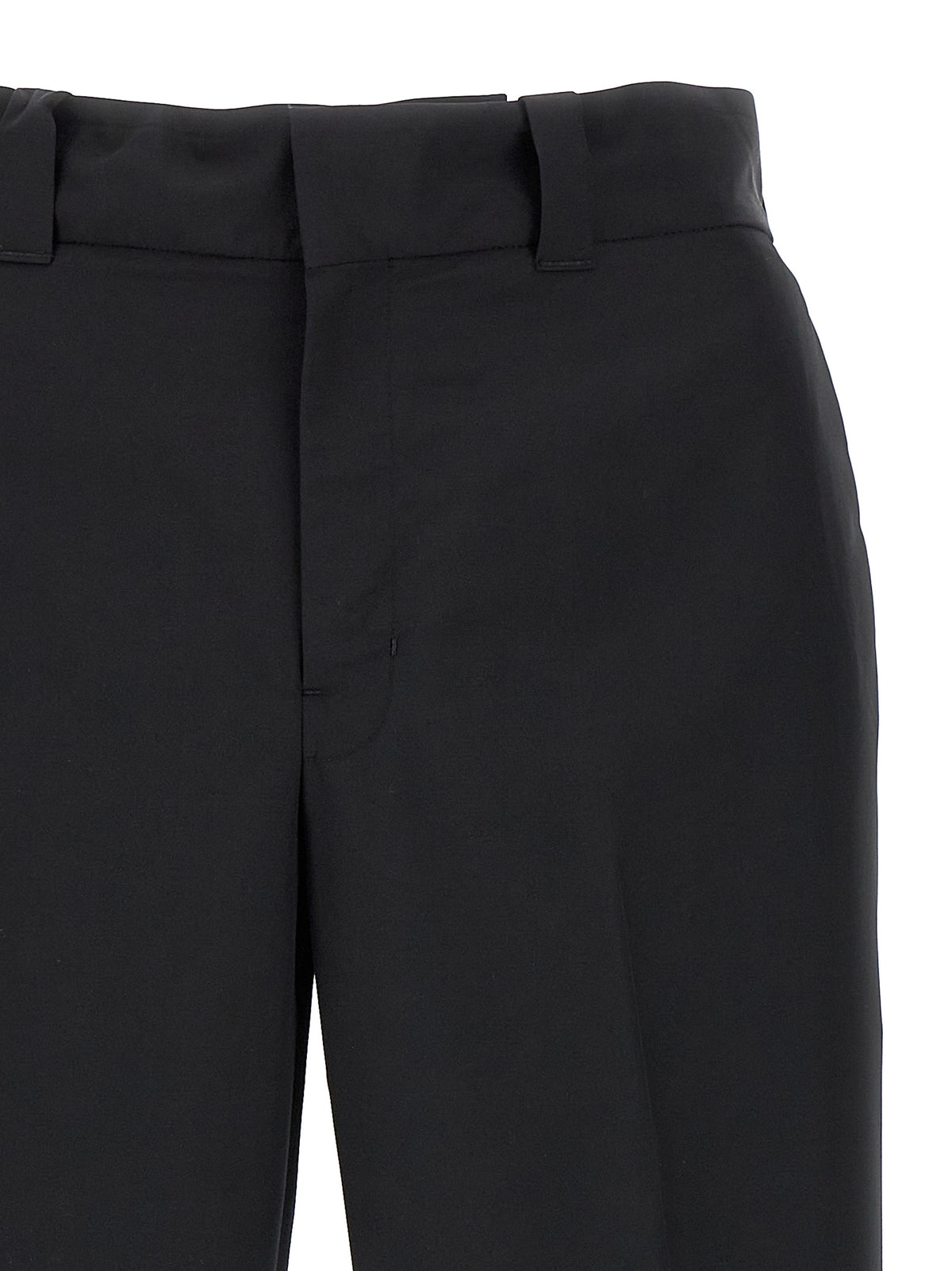 Prada Black Virgin Wool Casual Men's Pants