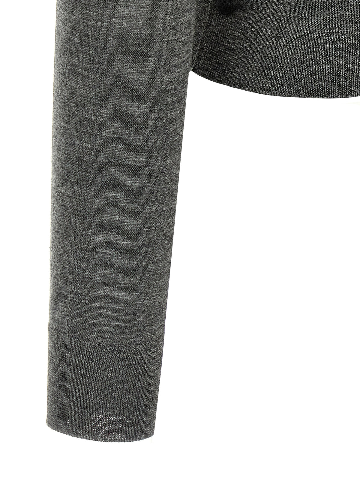 Prada Gray Virgin Wool Women's Cardigan