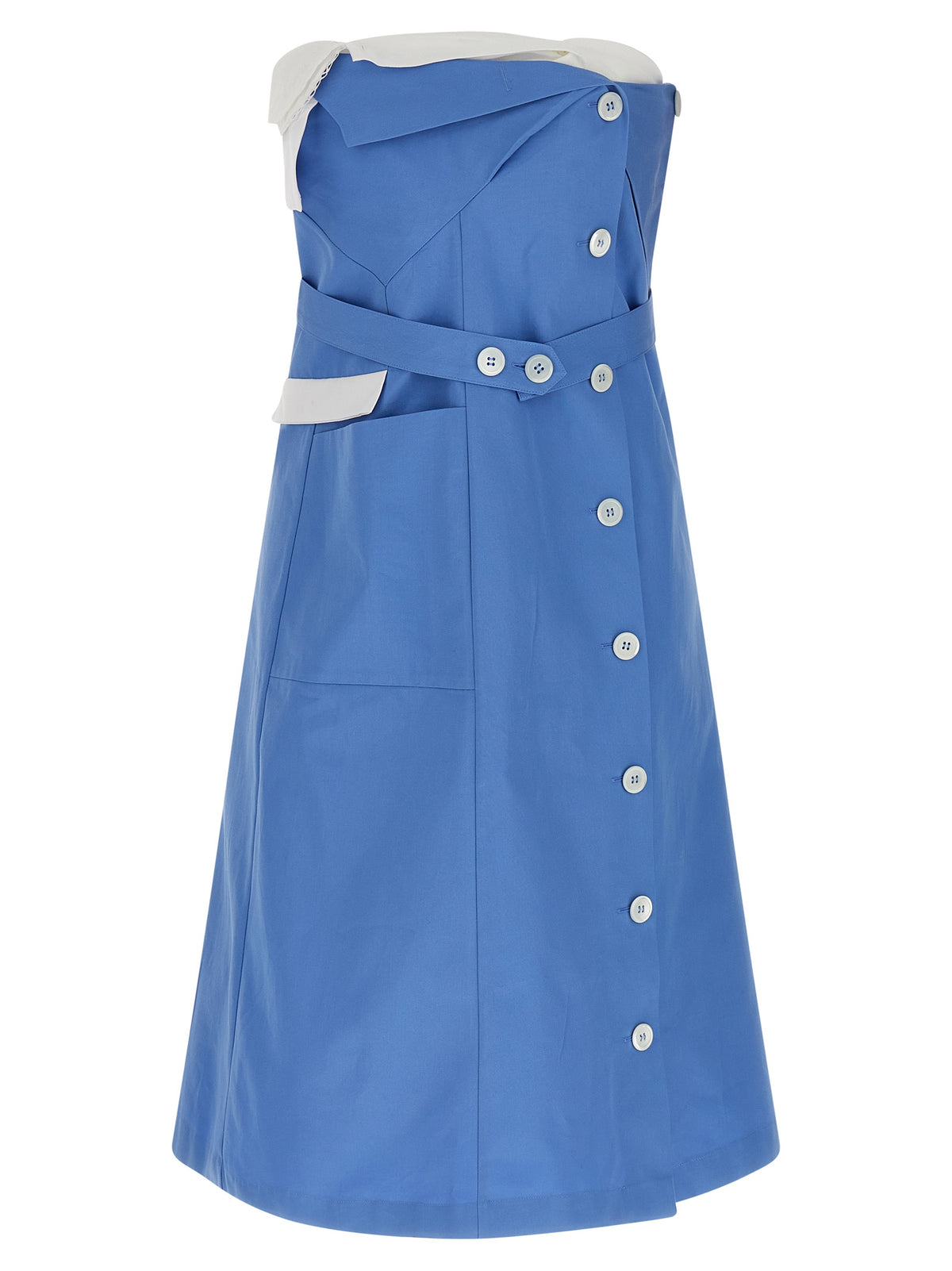 Miu Miu Blue Cotton Short Women's Dress