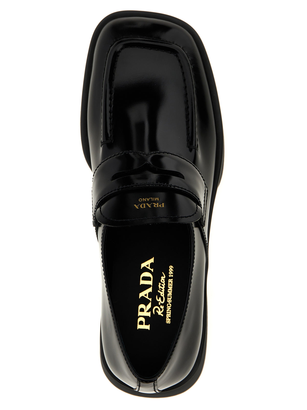 Prada Black Calfskin Slip-On Women's Loafers