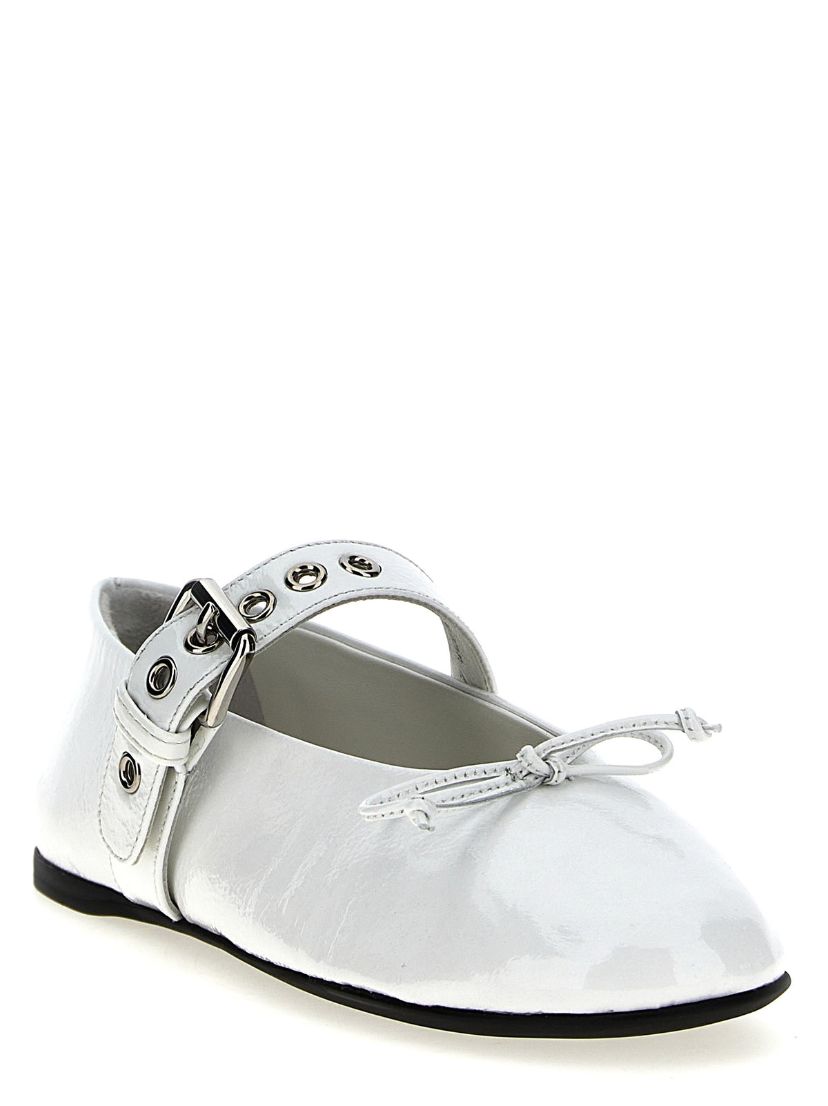 Miu Miu White Calfskin Ballet Women's Flats