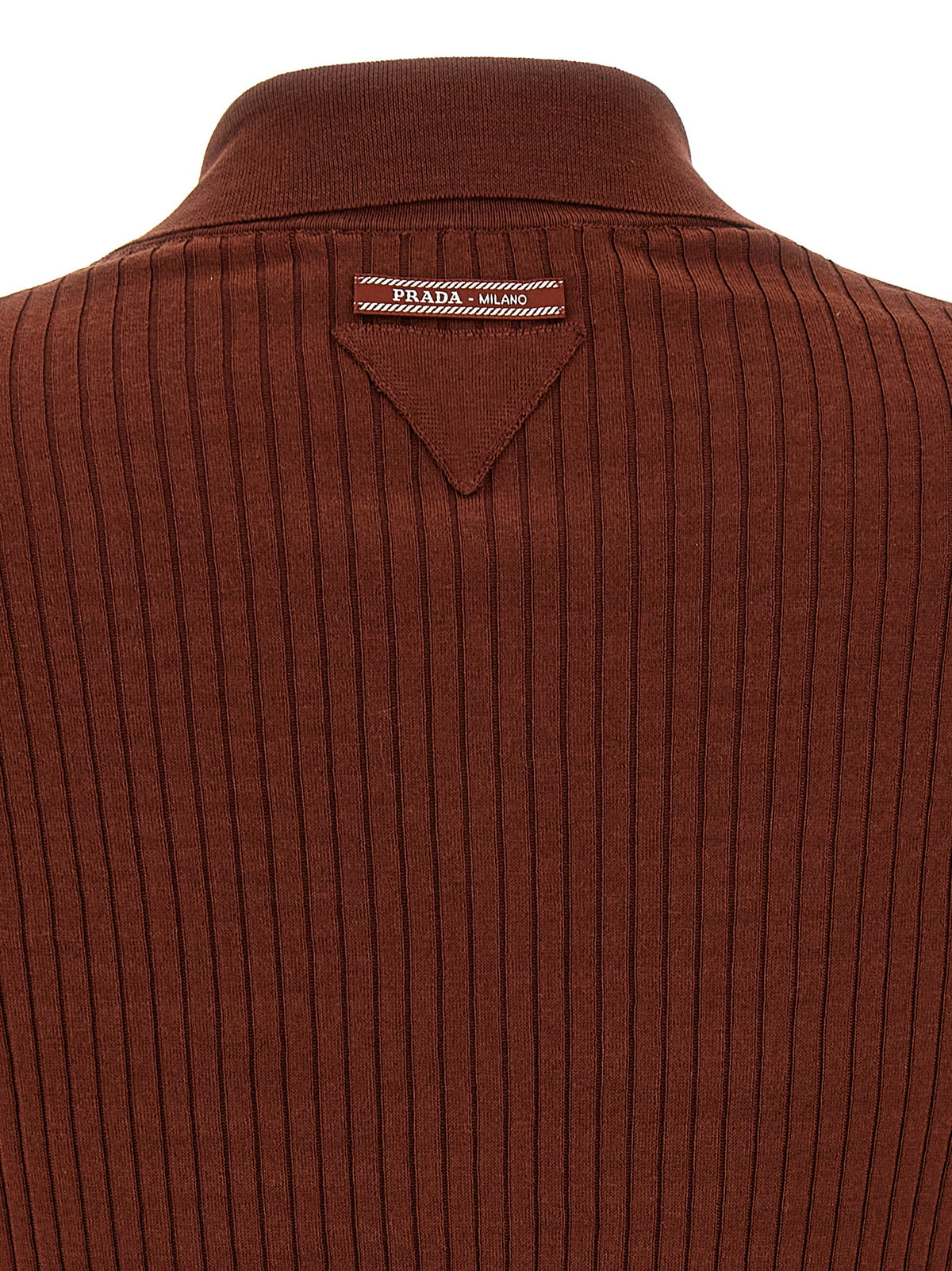 Prada Brown Cotton Polo Women's Shirt