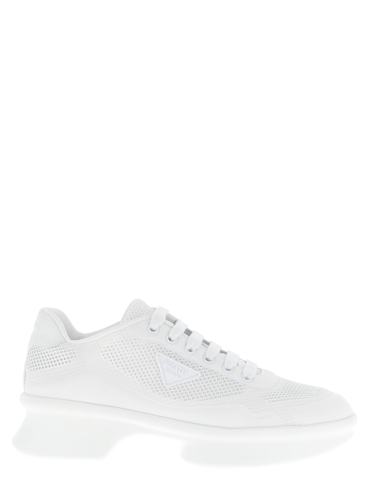 Prada White Polyester Athletic Women's Sneakers