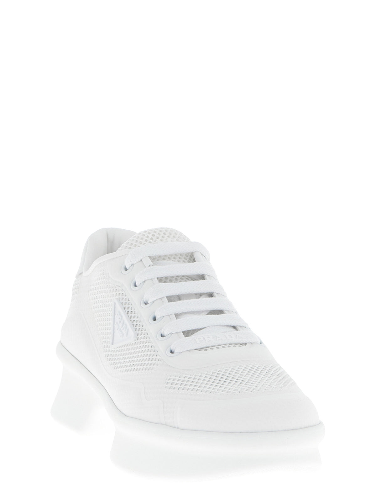 Prada White Polyester Athletic Women's Sneakers