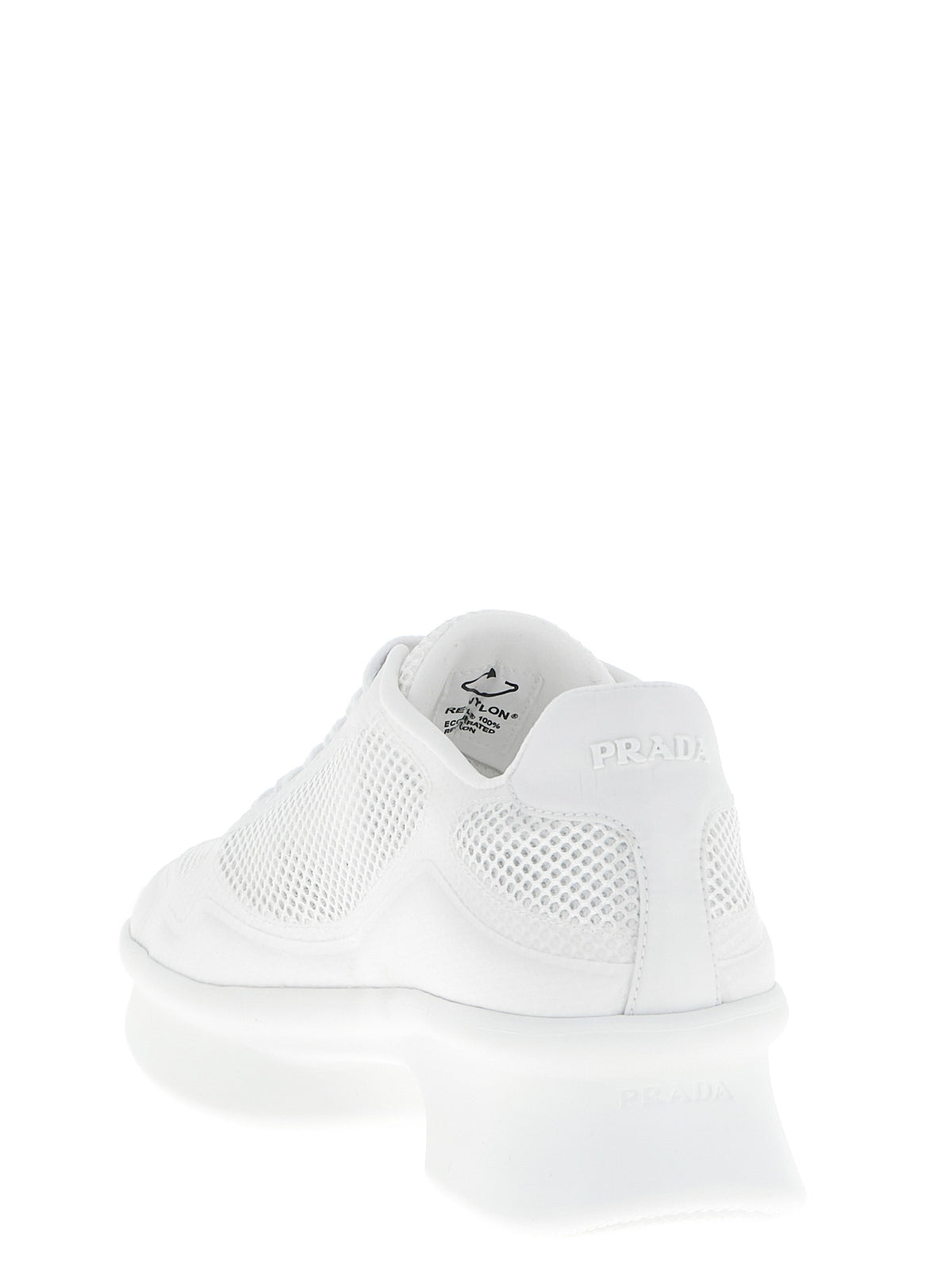 Prada White Polyester Athletic Women's Sneakers