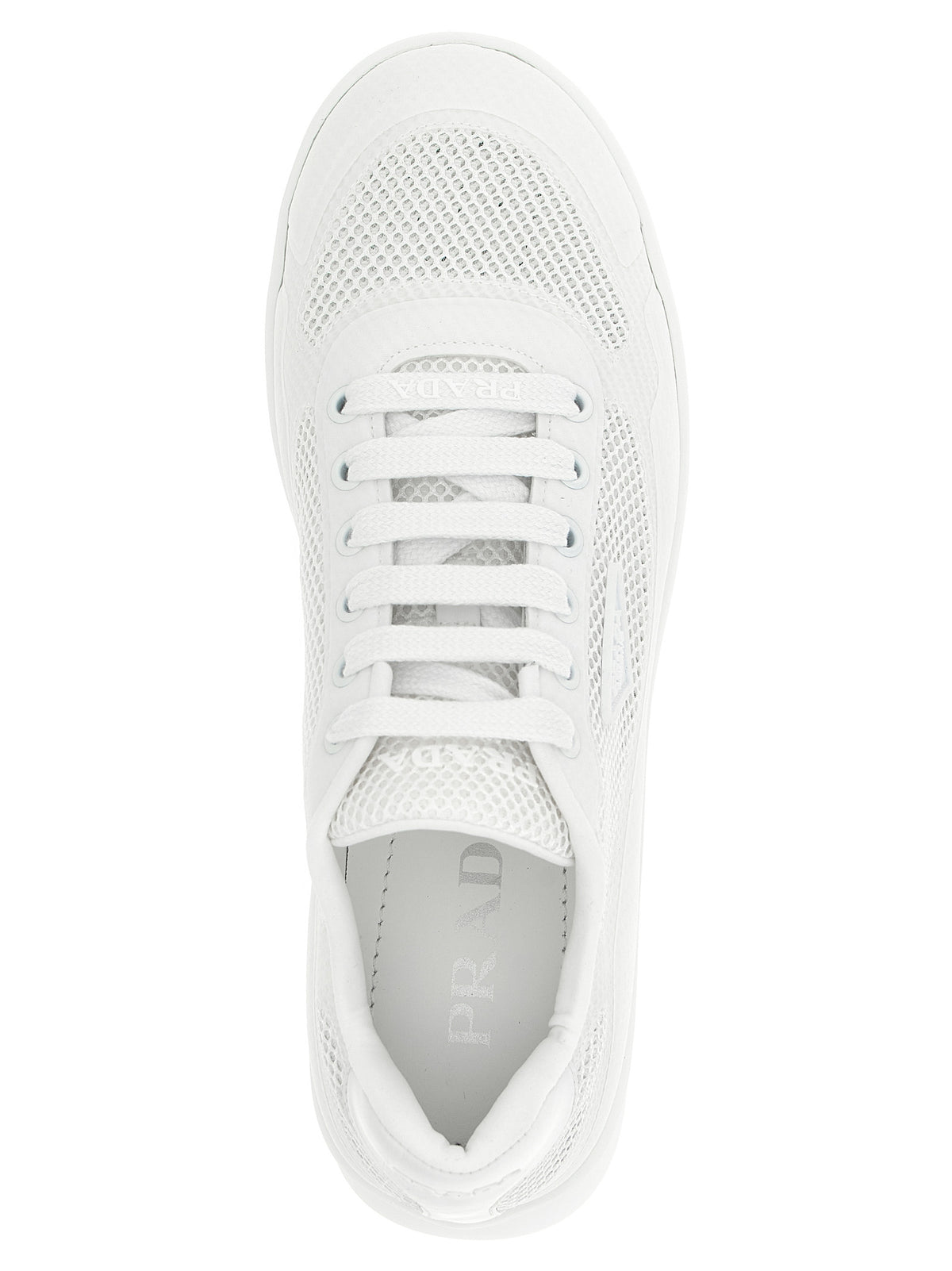 Prada White Polyester Athletic Women's Sneakers