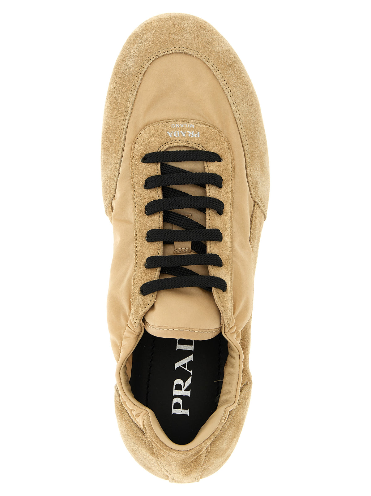 Prada Beige Polyamide Athletic Women's Sneakers