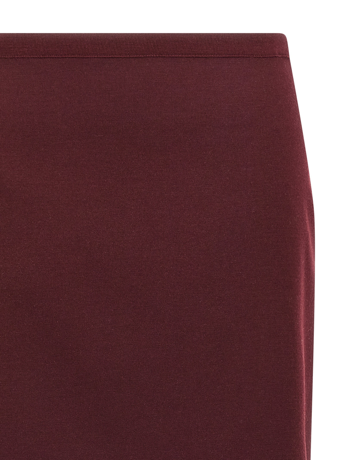 Miu Miu Bordeaux Virgin Wool Midi Women's Skirt