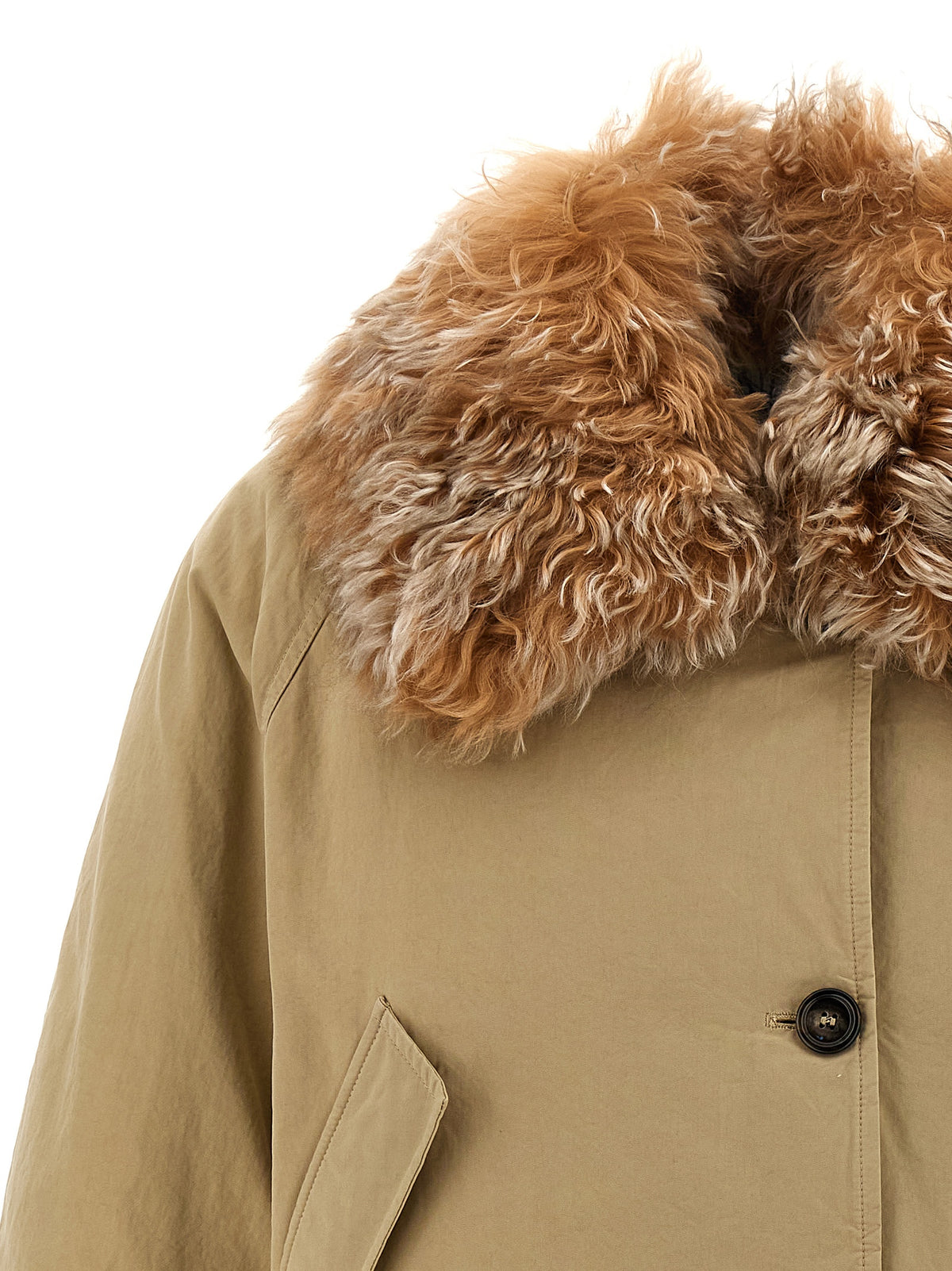 Prada Beige Cotton Full-Length Women's Jacket