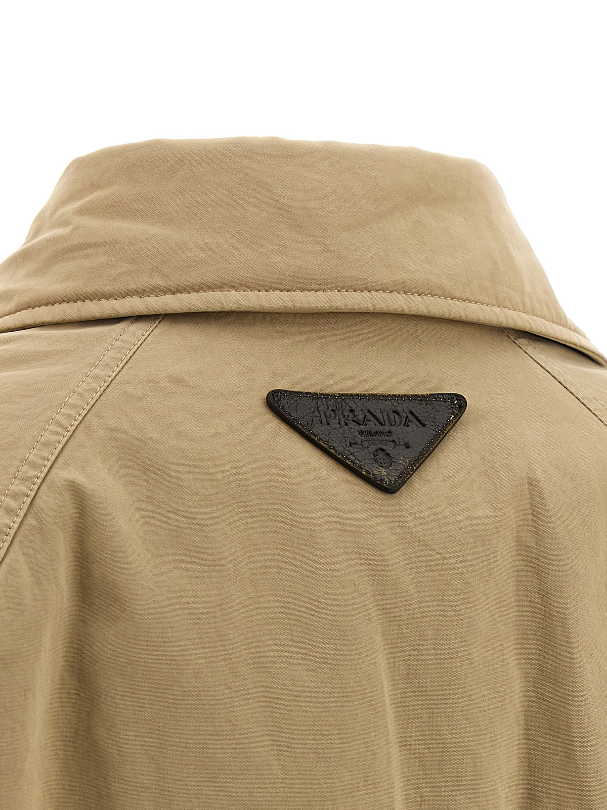 Prada Beige Cotton Full-Length Women's Jacket