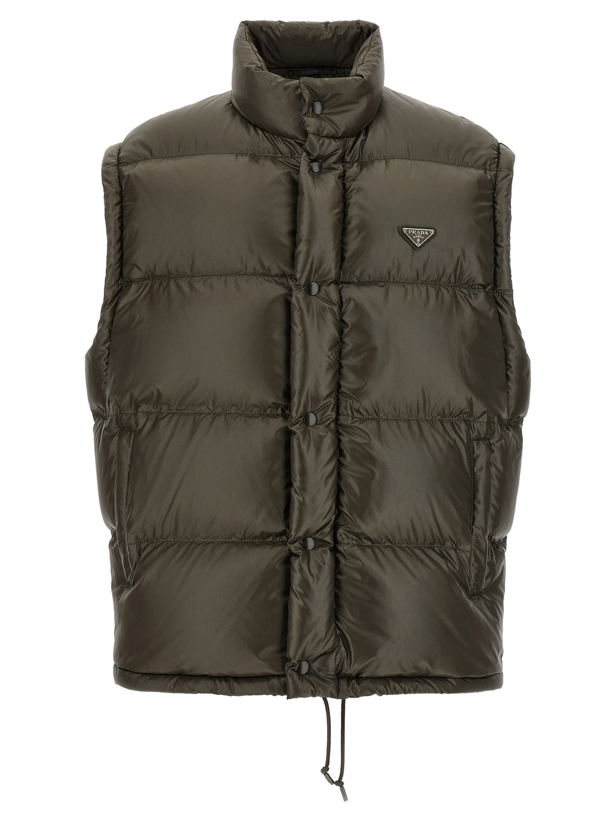 Prada Gray Recycled Polyamide Full-Length Men's Jacket