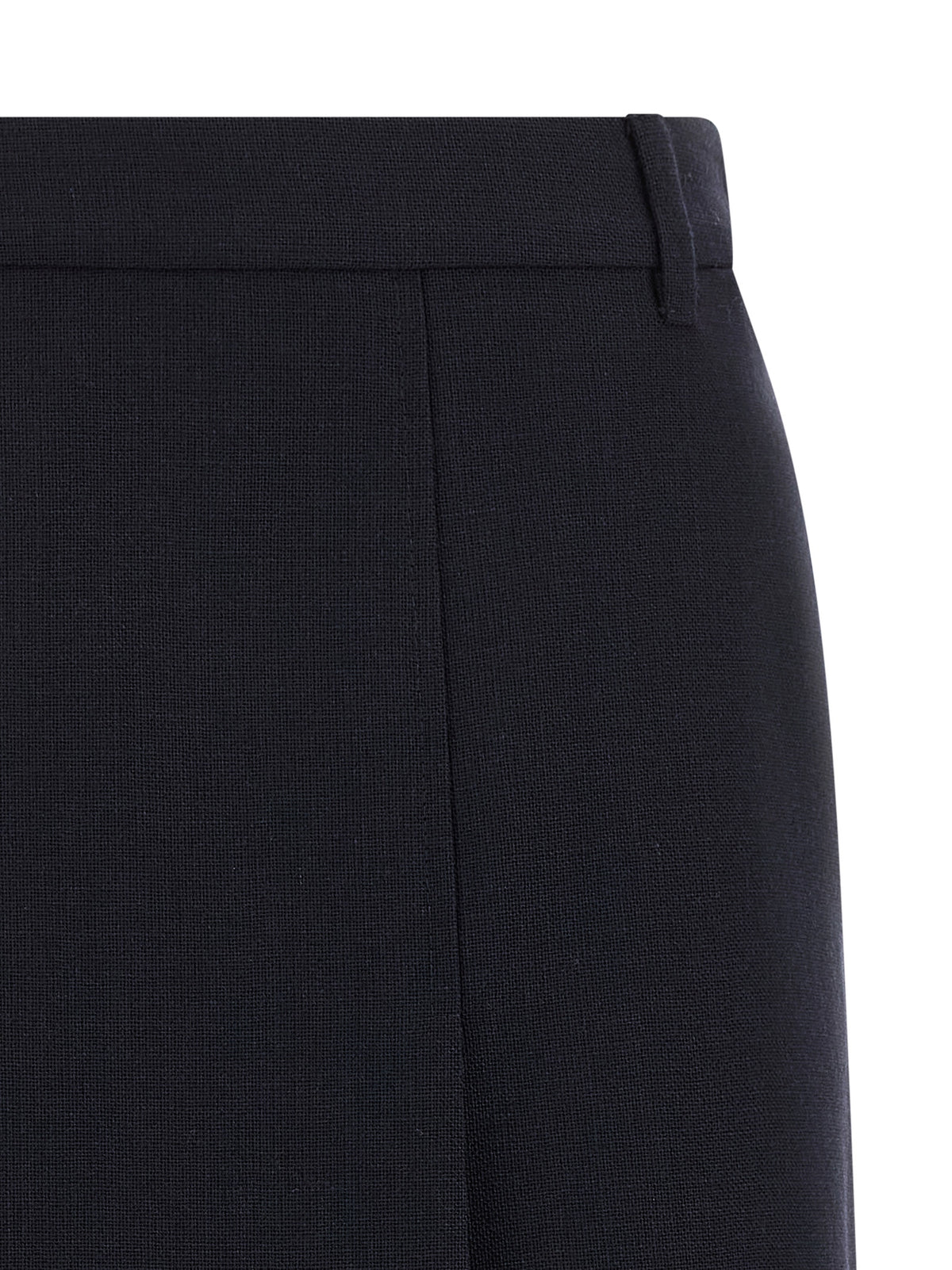Prada Blue Virgin Wool Midi Women's Skirt