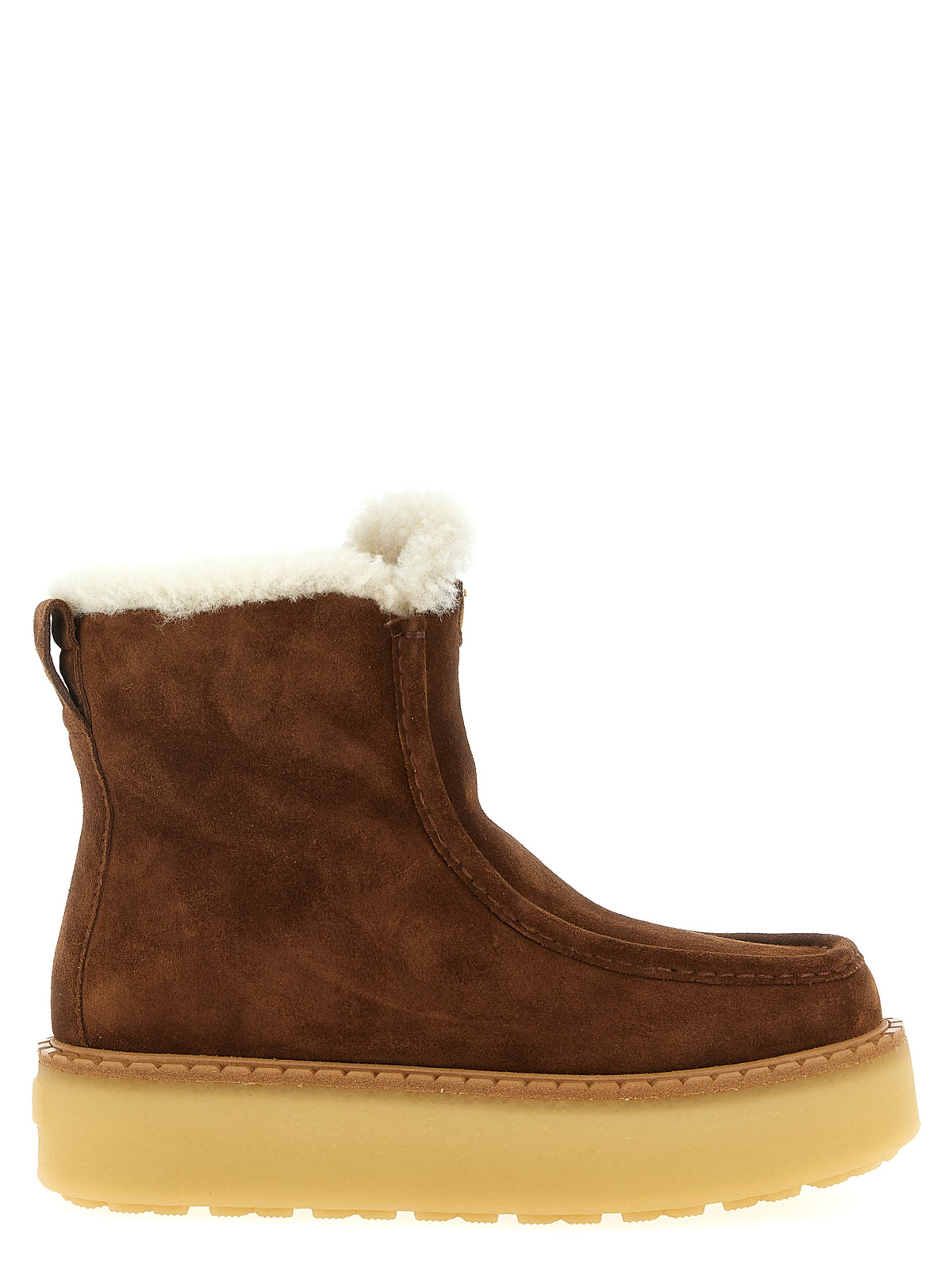 Prada Brown Calfskin Ankle Women's Boots